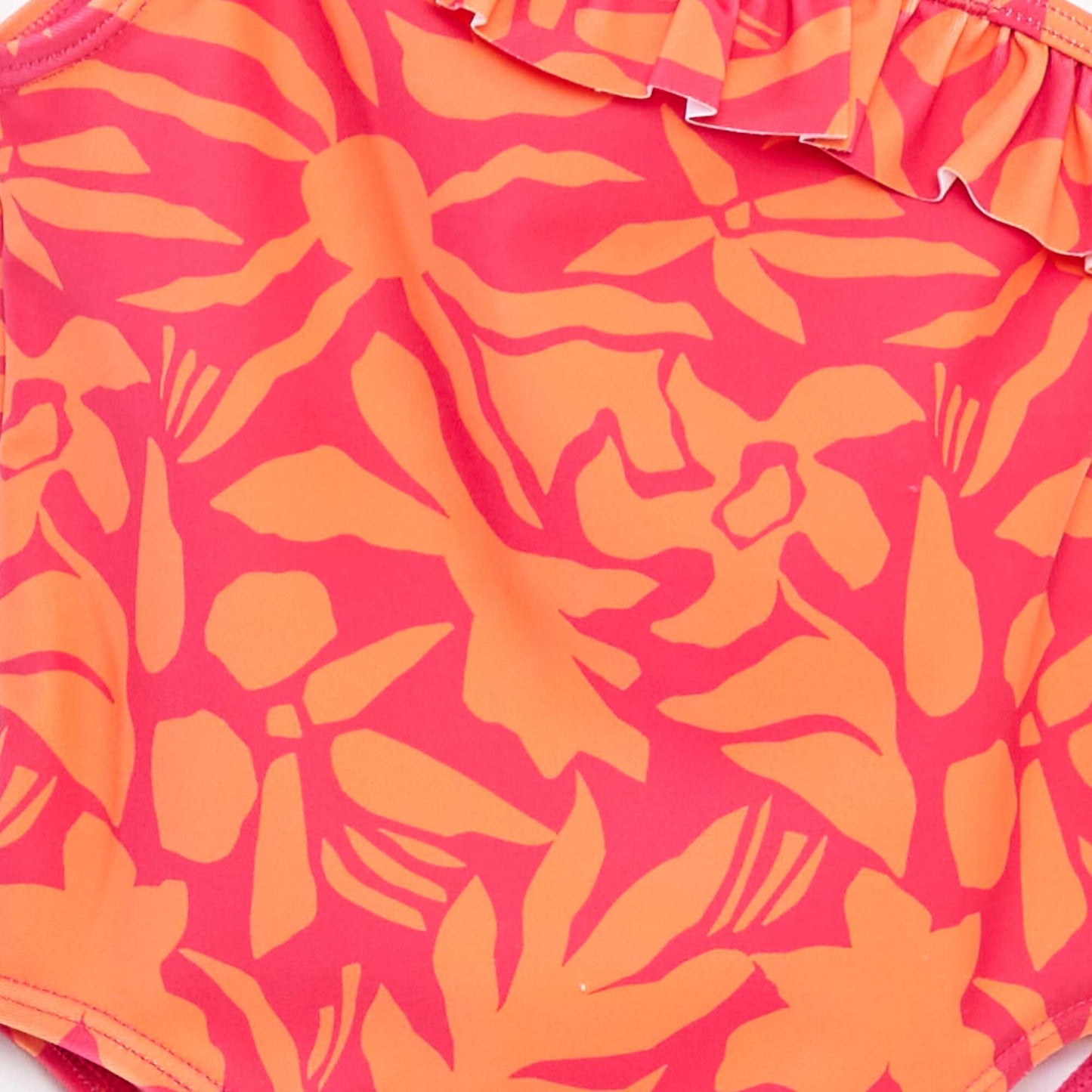 Maillot de bain imprimé one shoulder ROSE