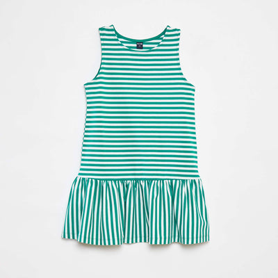 Robe sans manches avec volants VERT
