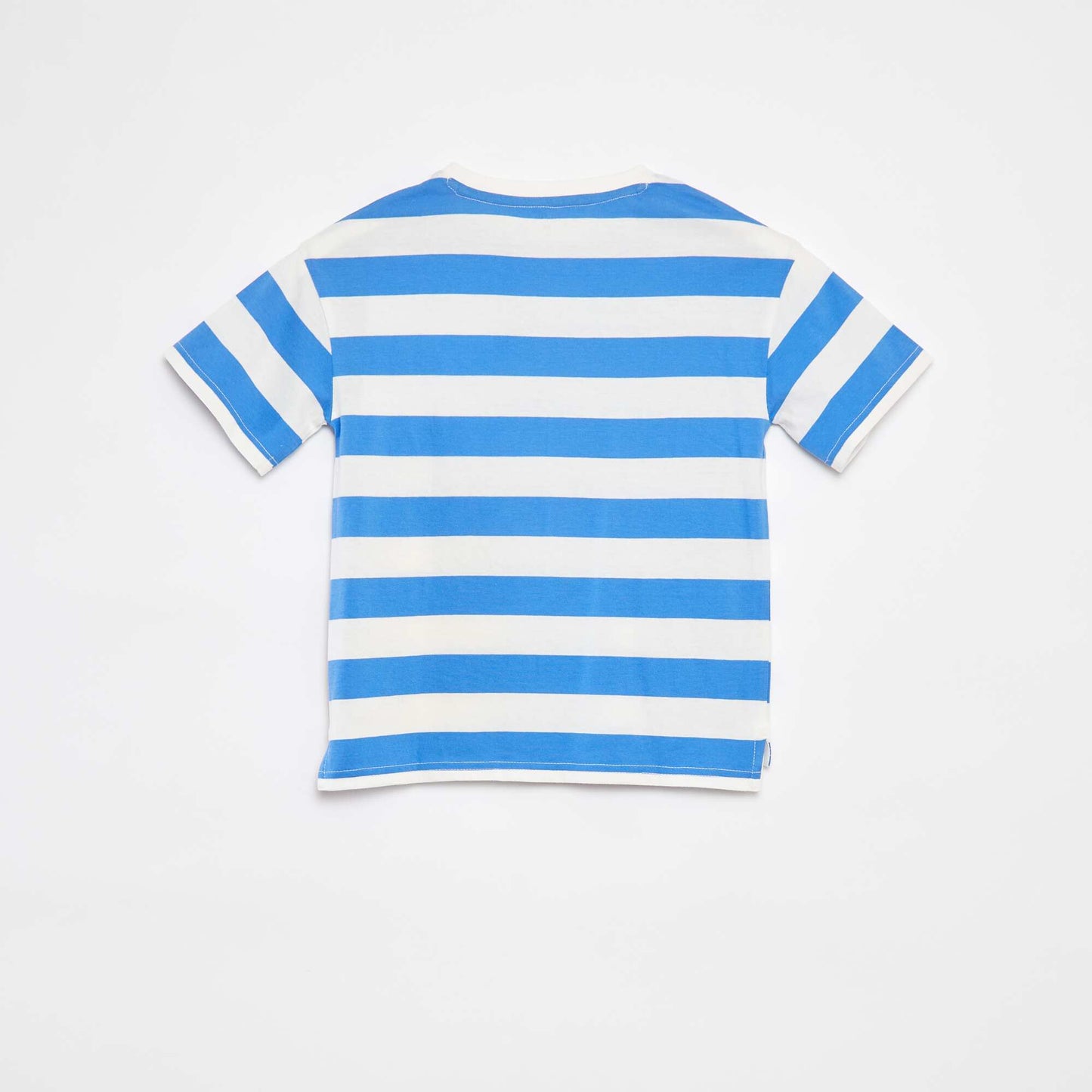 T-shirts loose imprimé manches courtes - Dos rallongé BLEU