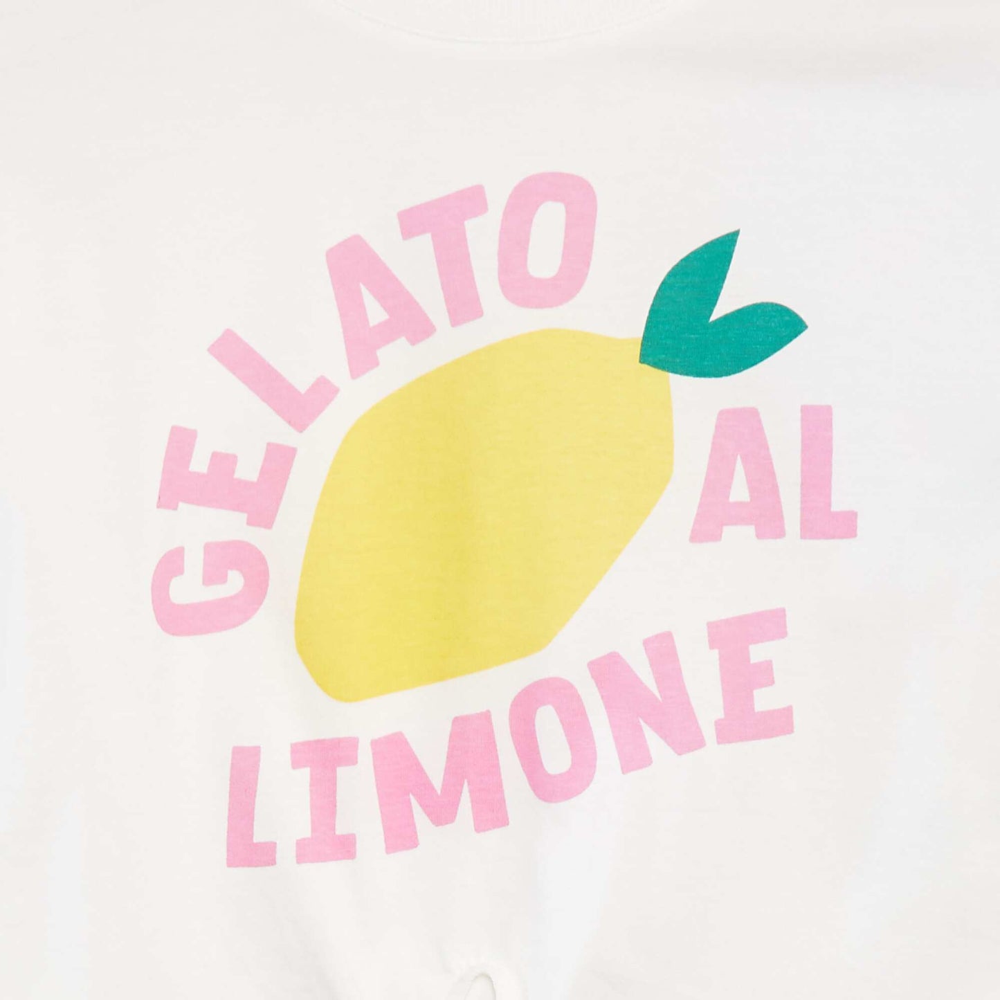 T-shirt imprimé  avec base à nouer BLANC