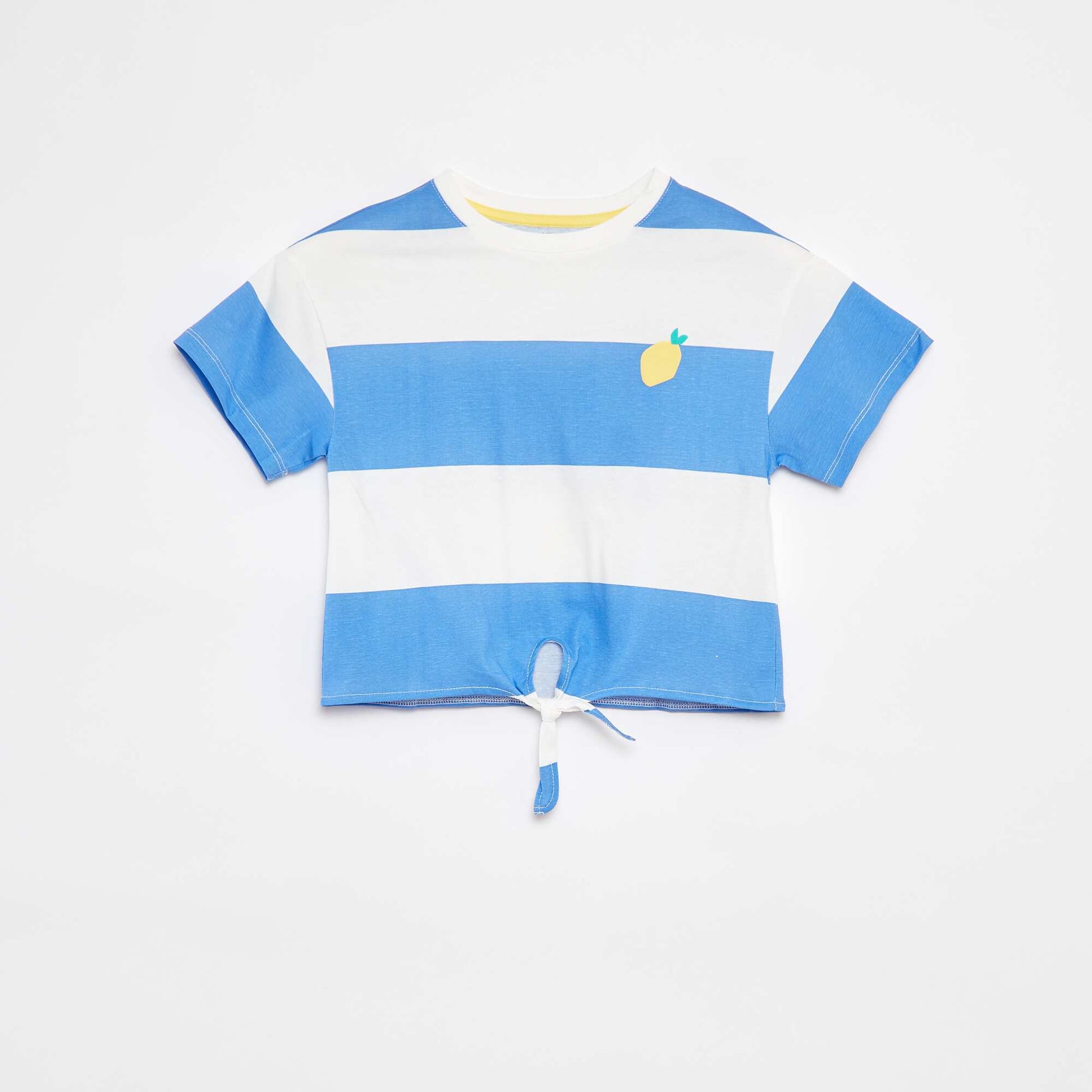 T-shirt imprimé  avec base à nouer BLEU