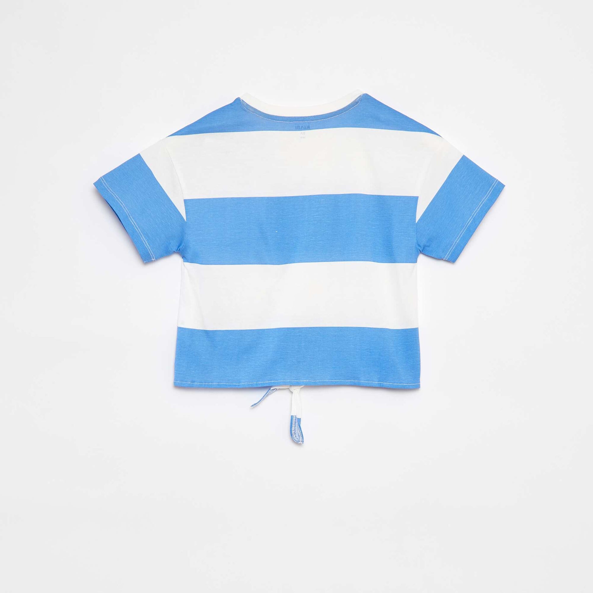 T-shirt imprimé  avec base à nouer BLEU