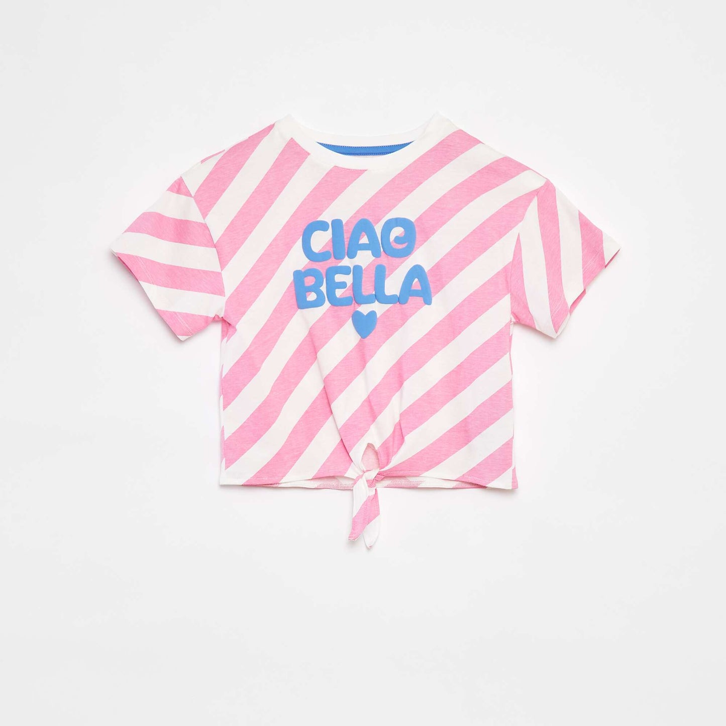 T-shirt imprimé  avec base à nouer ROSE