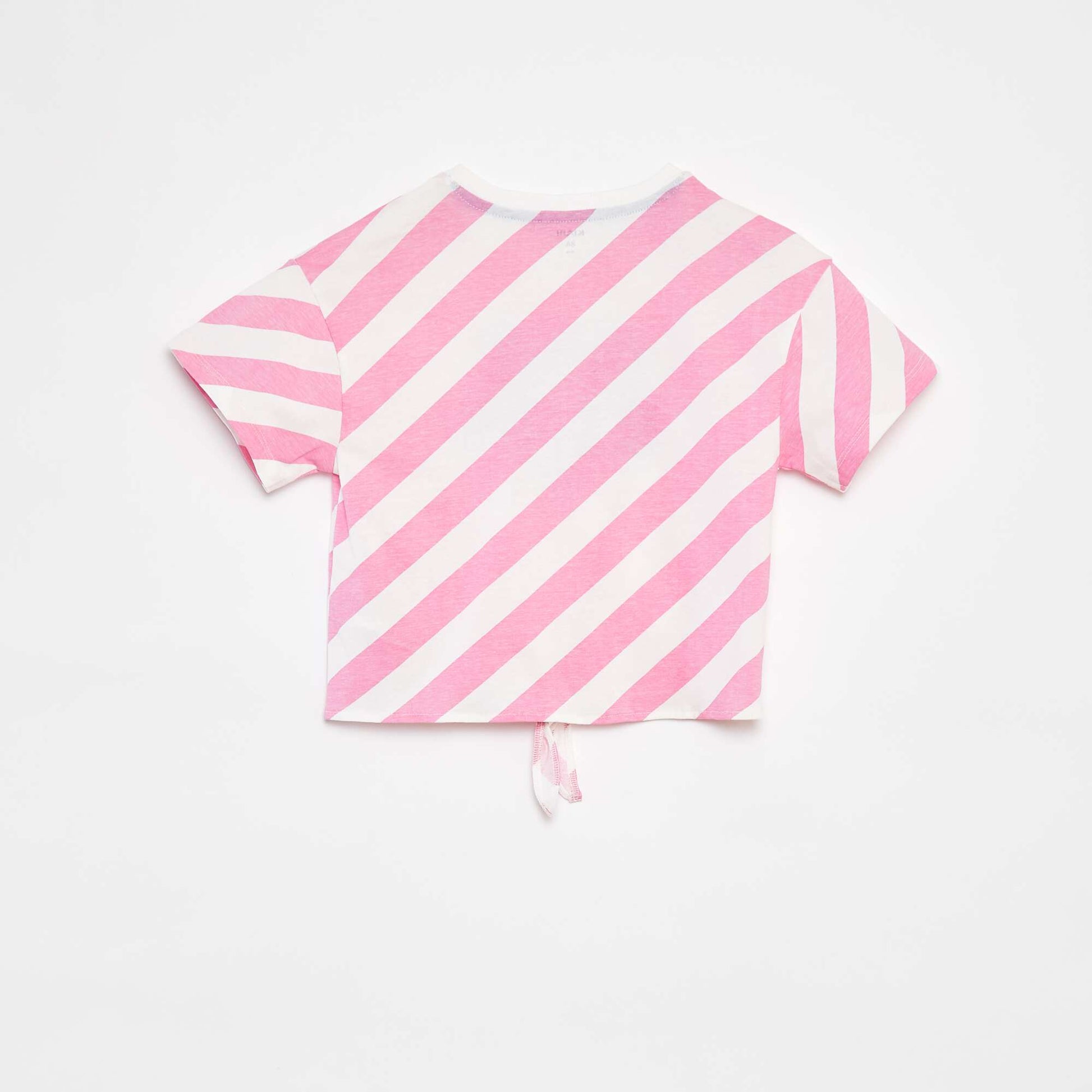 T-shirt imprimé  avec base à nouer ROSE
