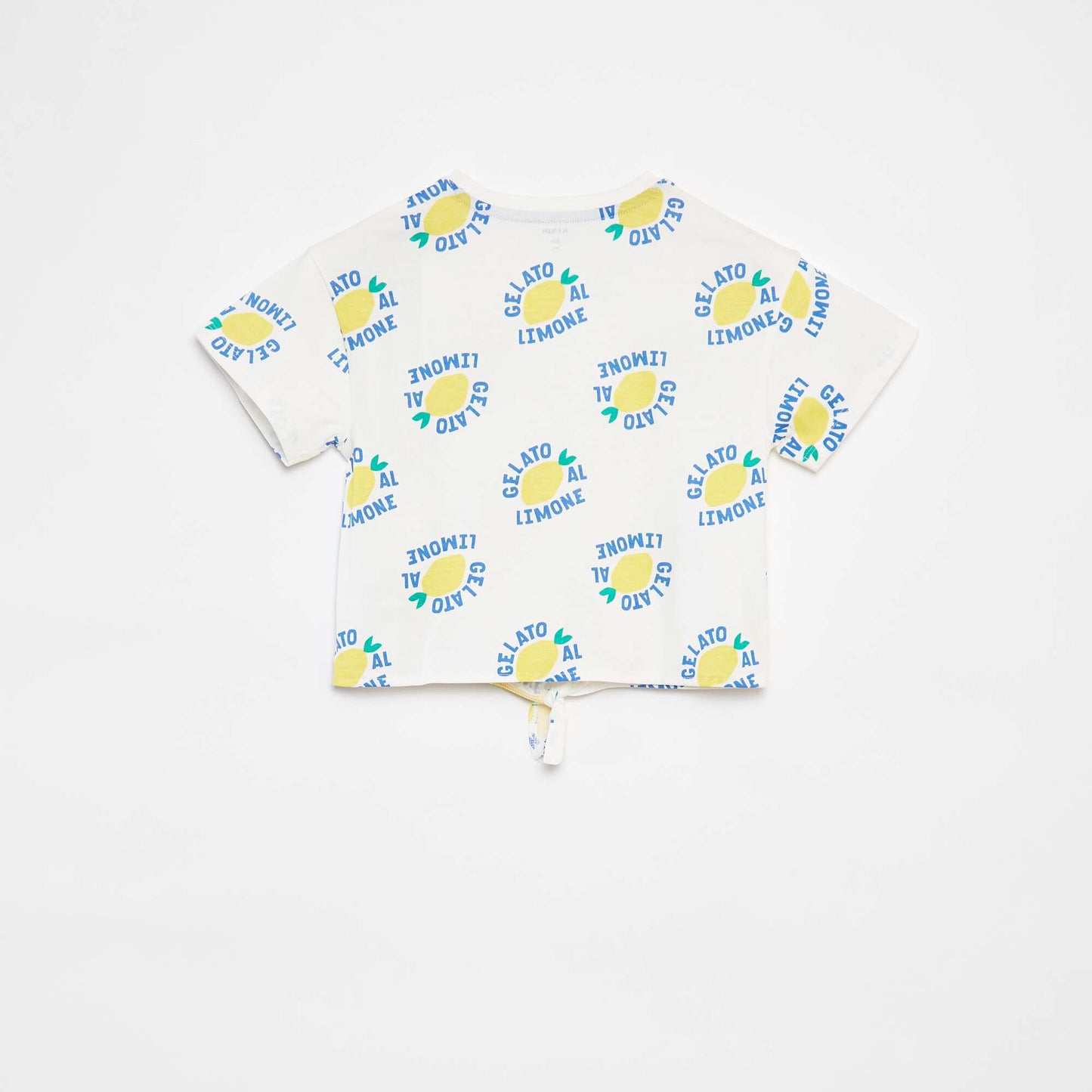 T-shirt imprimé  avec base à nouer BLANC