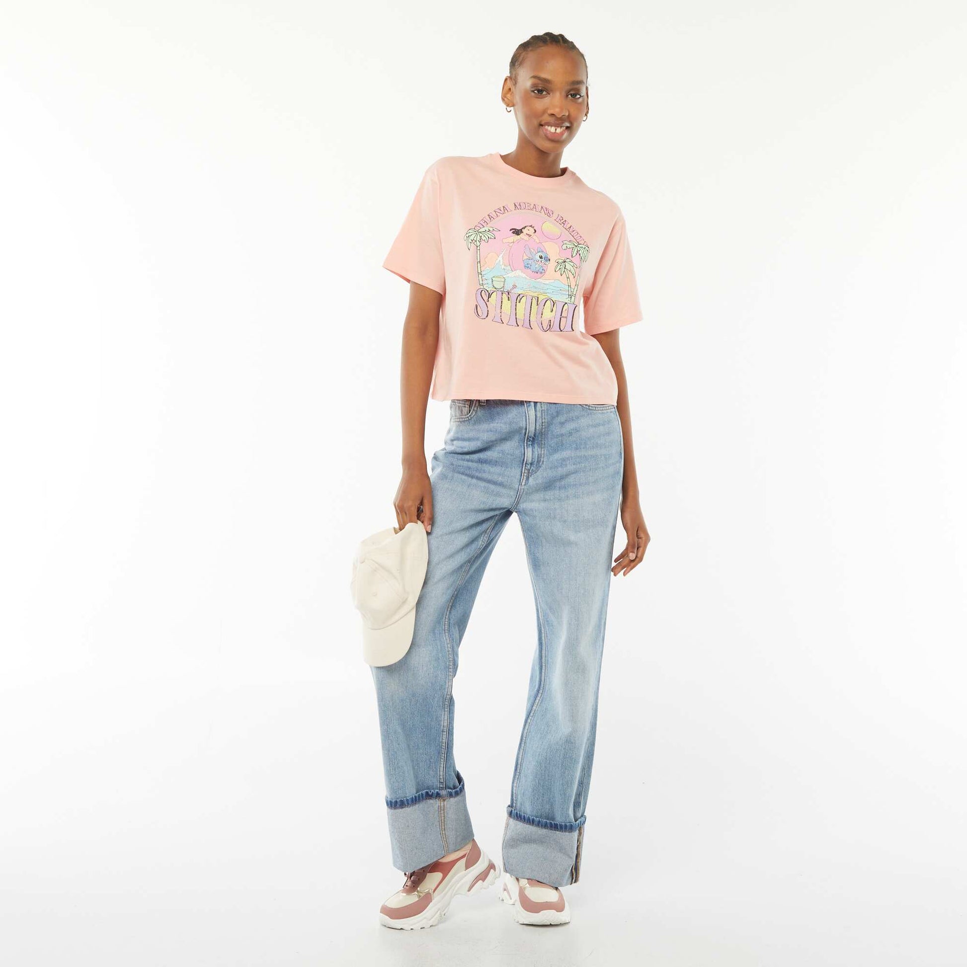 T-shirt imprimé 'Stitch' ORANGE