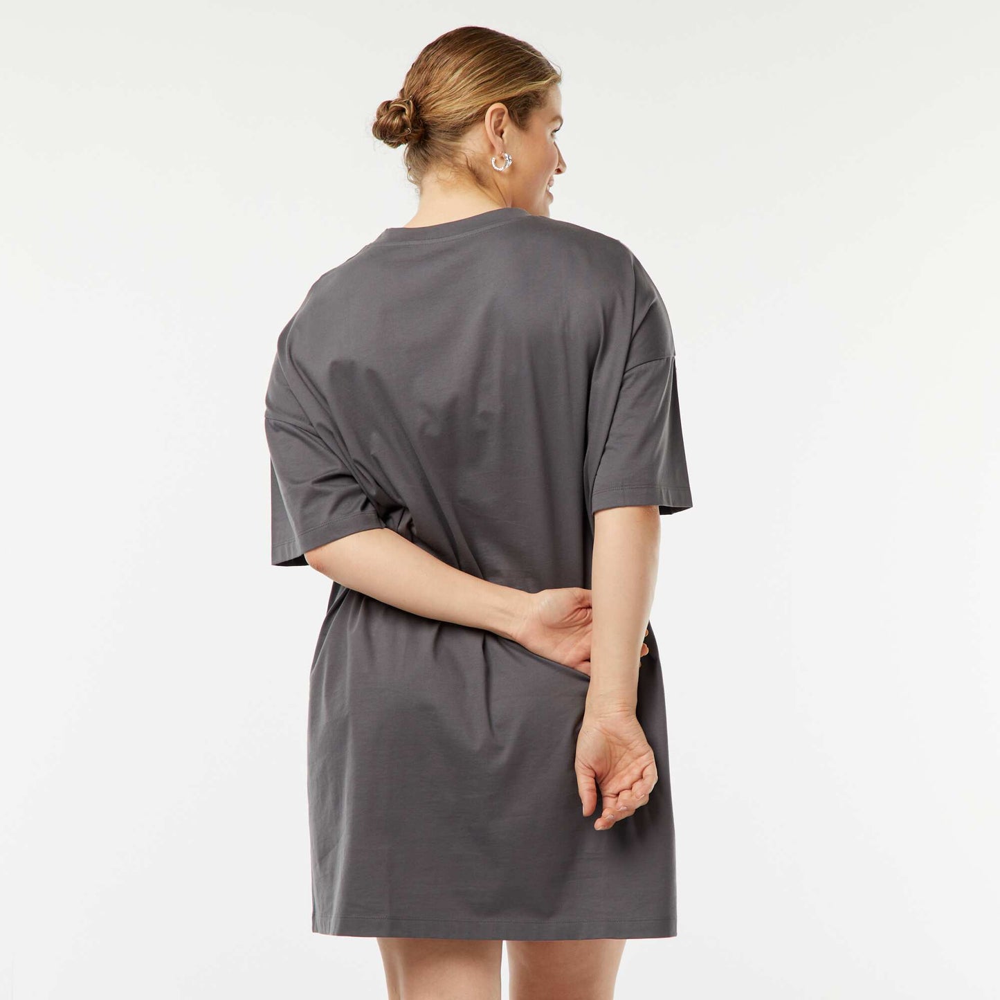 Chemise de nuit à manches courtes 'Disney' GRIS STITCH