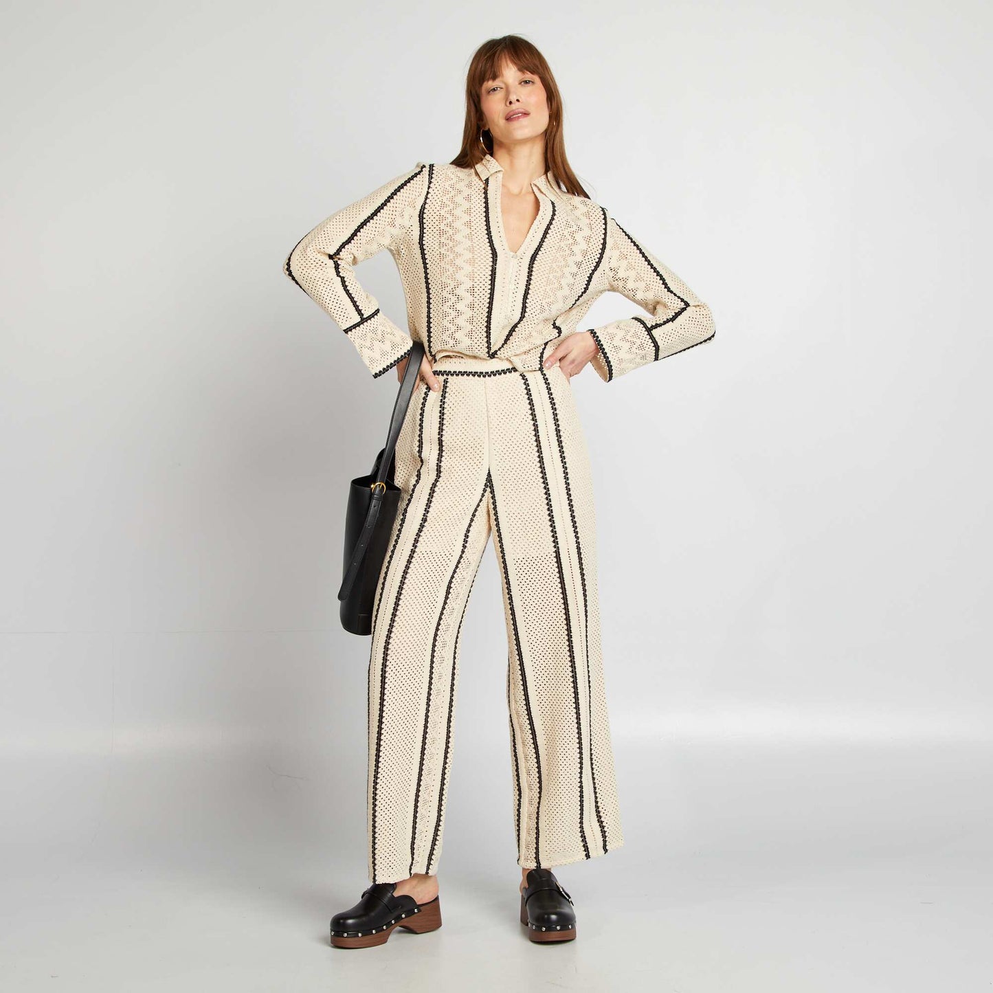 Pantalon en macramé BEIGE