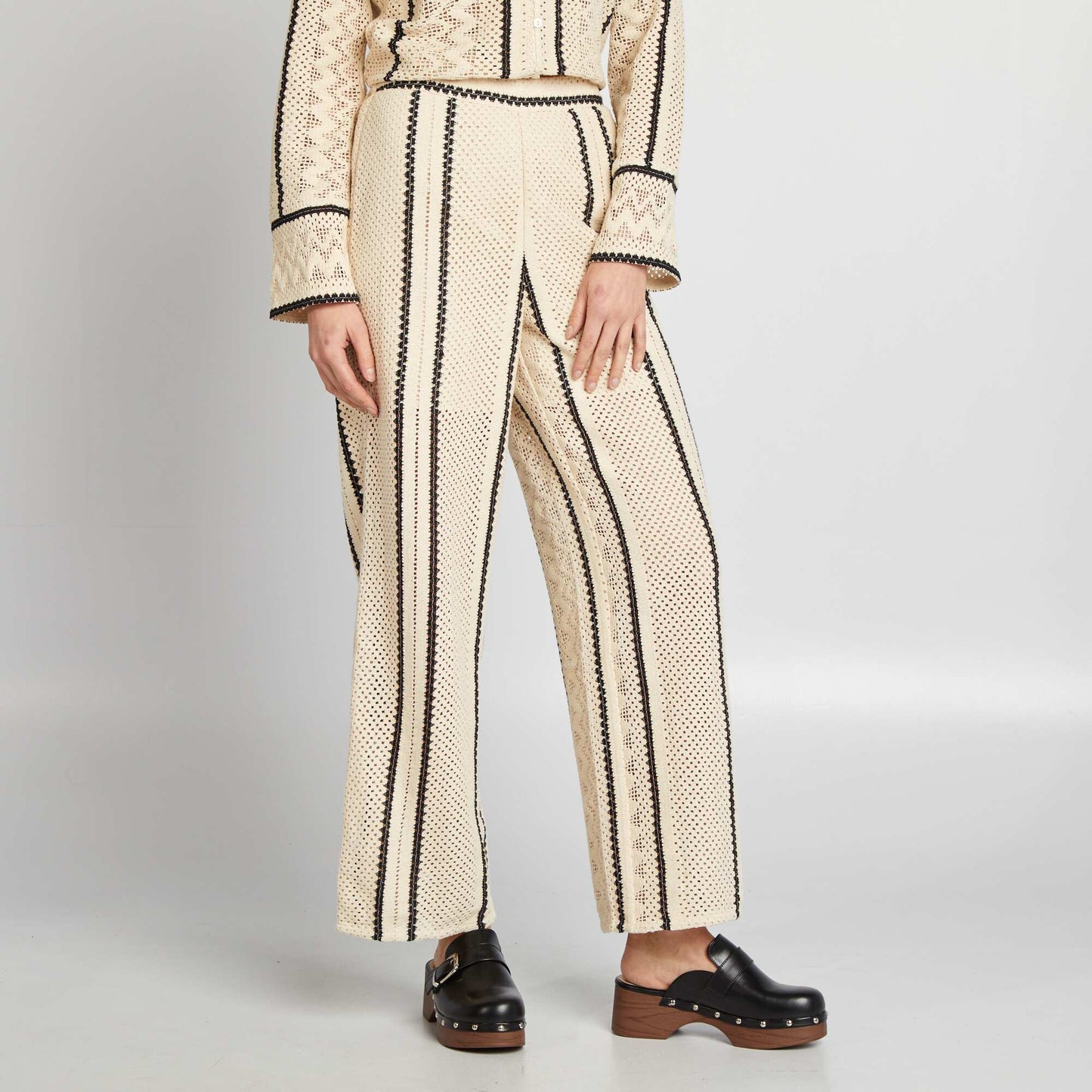 Pantalon en macramé BEIGE