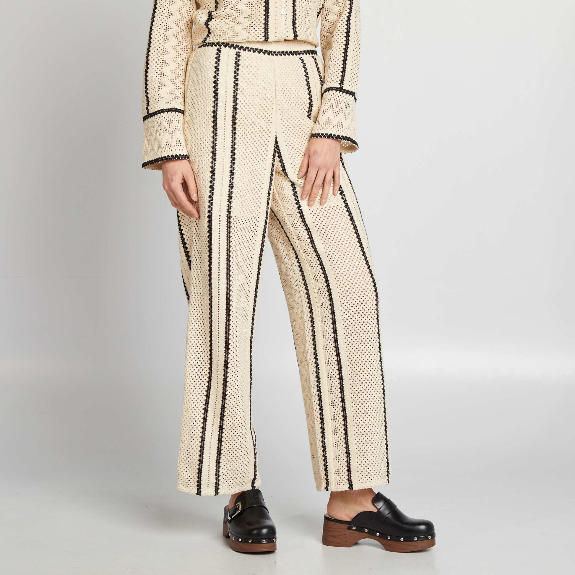 Pantalon en macramé BEIGE