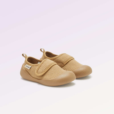 Chaussons motricité 3 '1ers pas' - Kitchoun MARRON