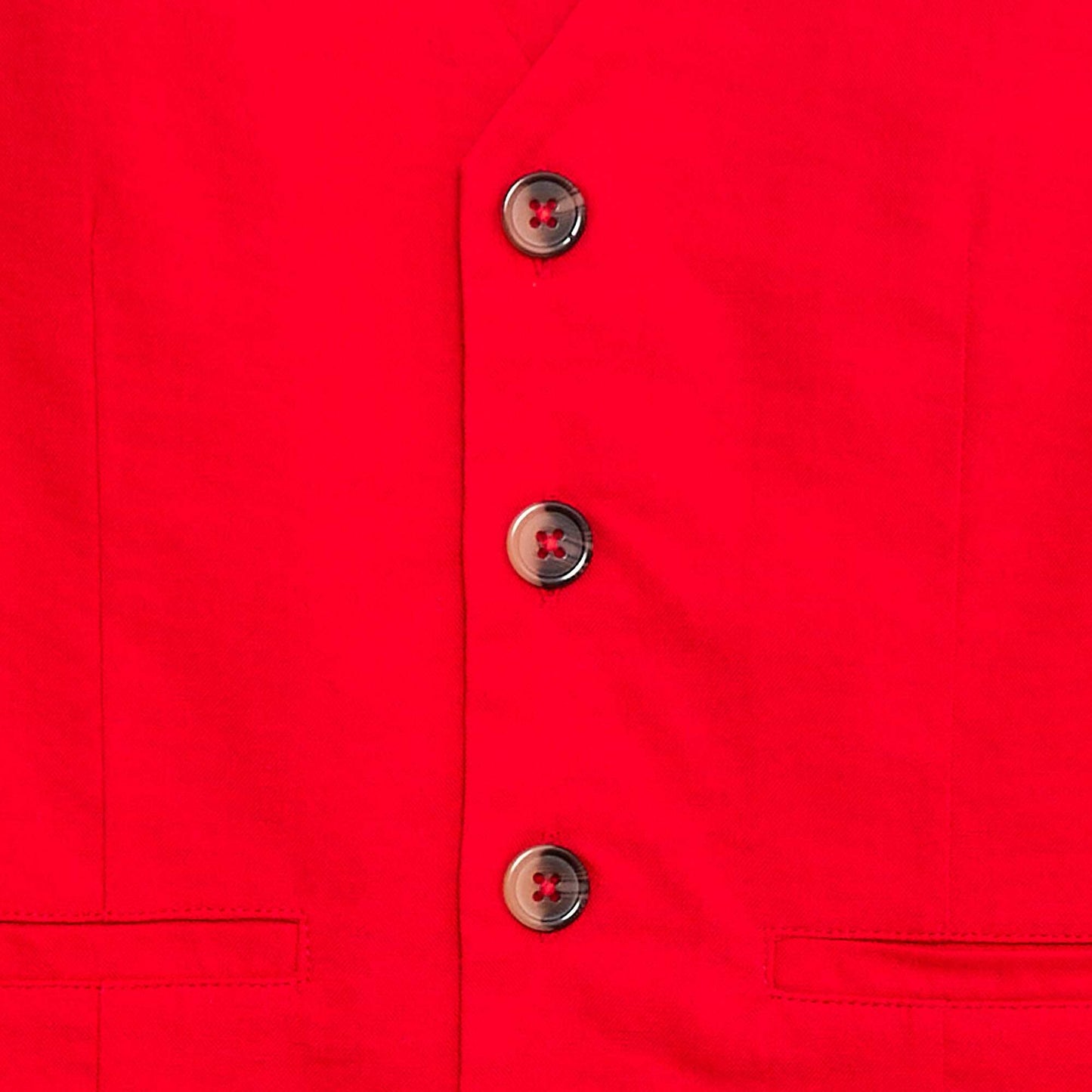 Gilet regular style garçon de café en coton ROUGE