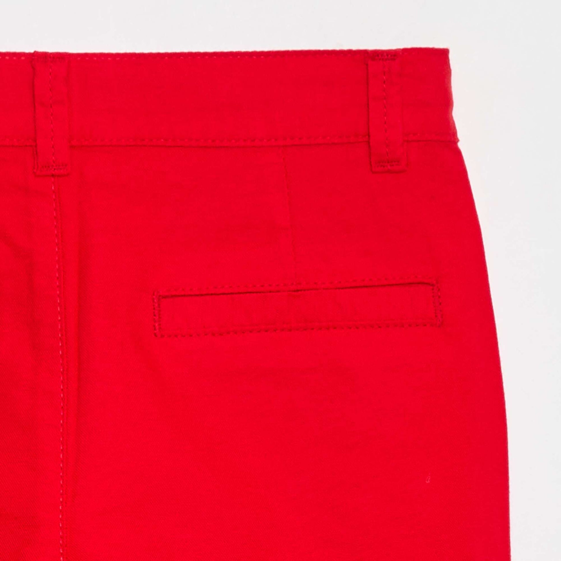 Chino de cérémonie en coton uni ROUGE