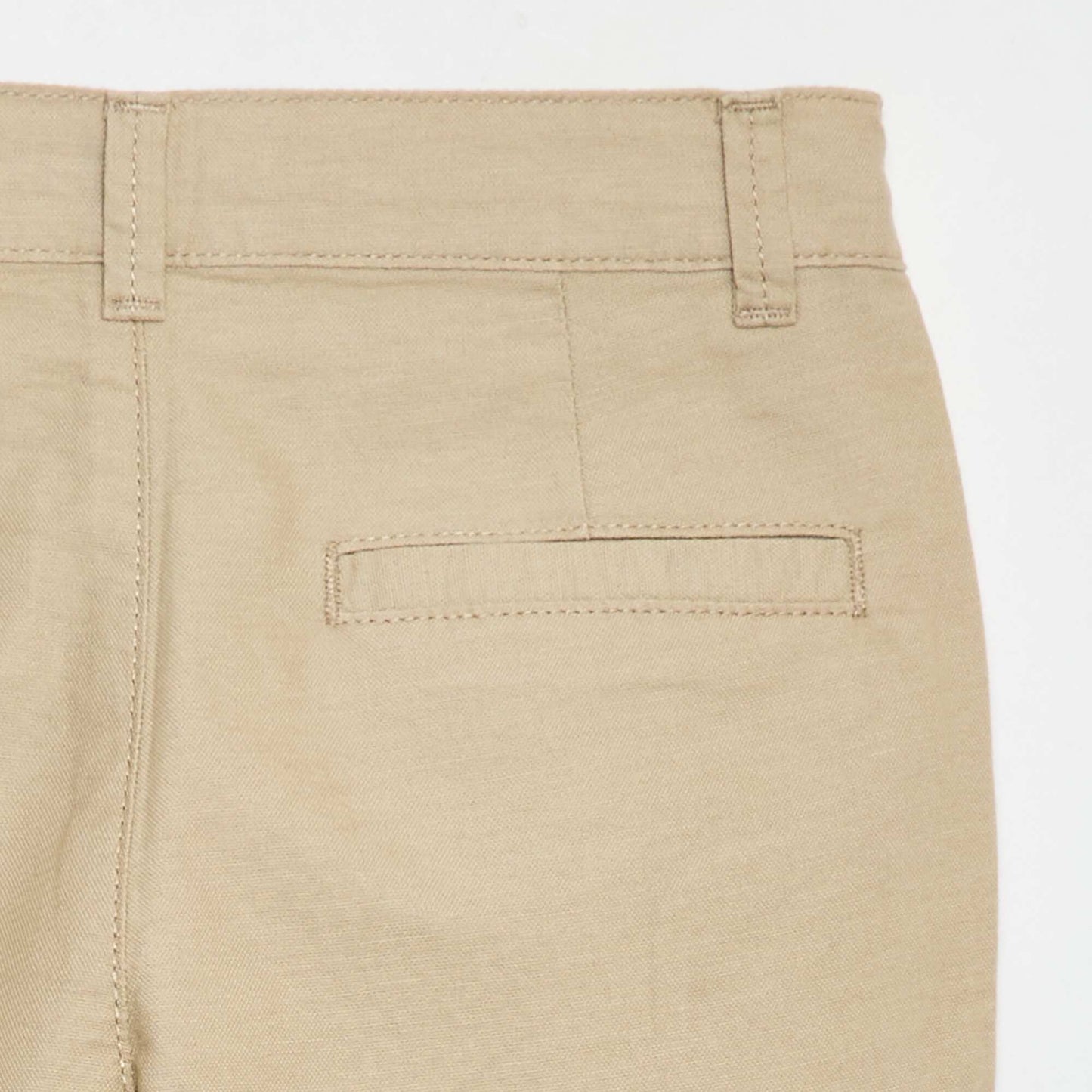Chino de cérémonie en coton uni BEIGE
