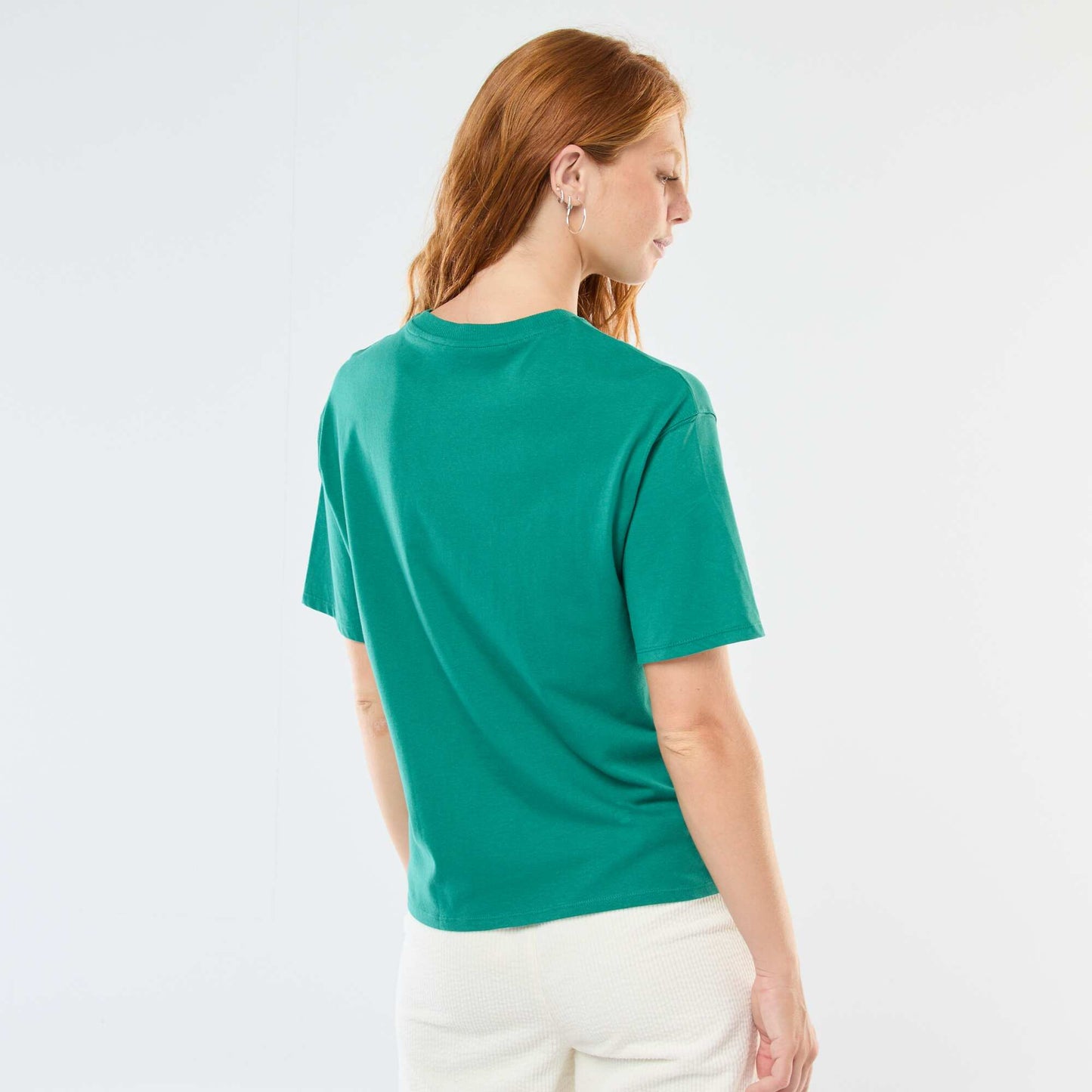 T-shirt en jersey 'Noël' imprimé à manches courte VERT