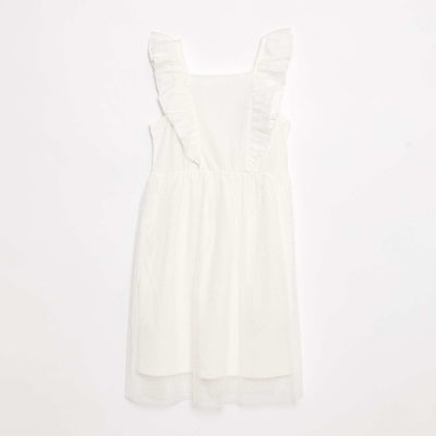 Robe en maille jersey unie BLANC