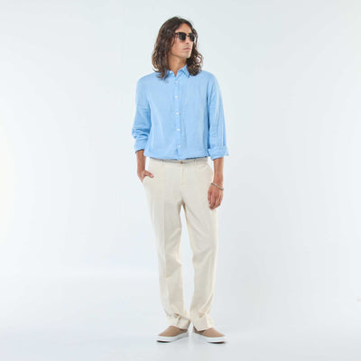 Pantalon type costume coupe slim BLANC CASSé