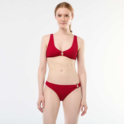 Culotte de bain avec anneau ROUGE