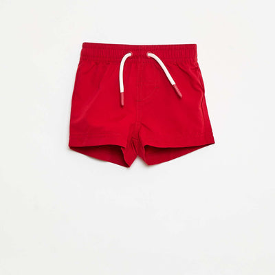 Boxer de bain uni ROUGE