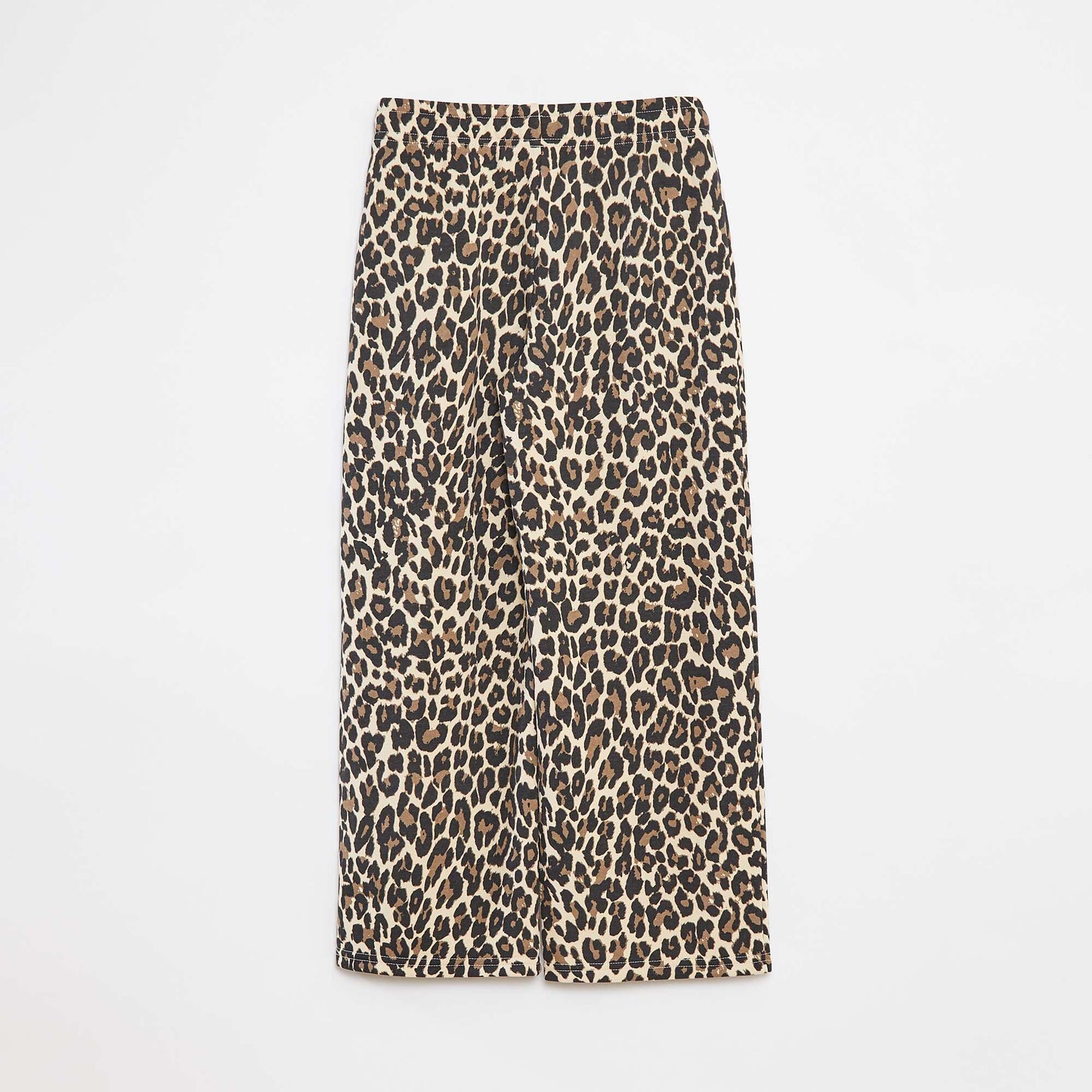 Jogging wide leg avec taille élastiquée BEIGE