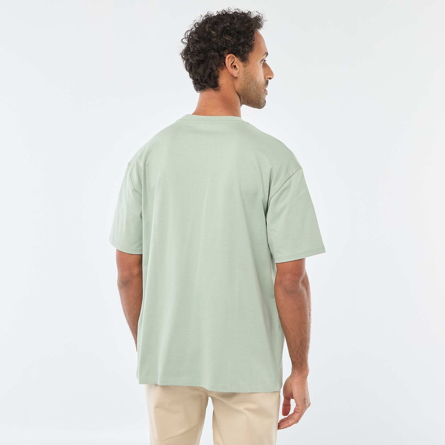 T-shirt uni à manches courtes avec poche poitrine VERT