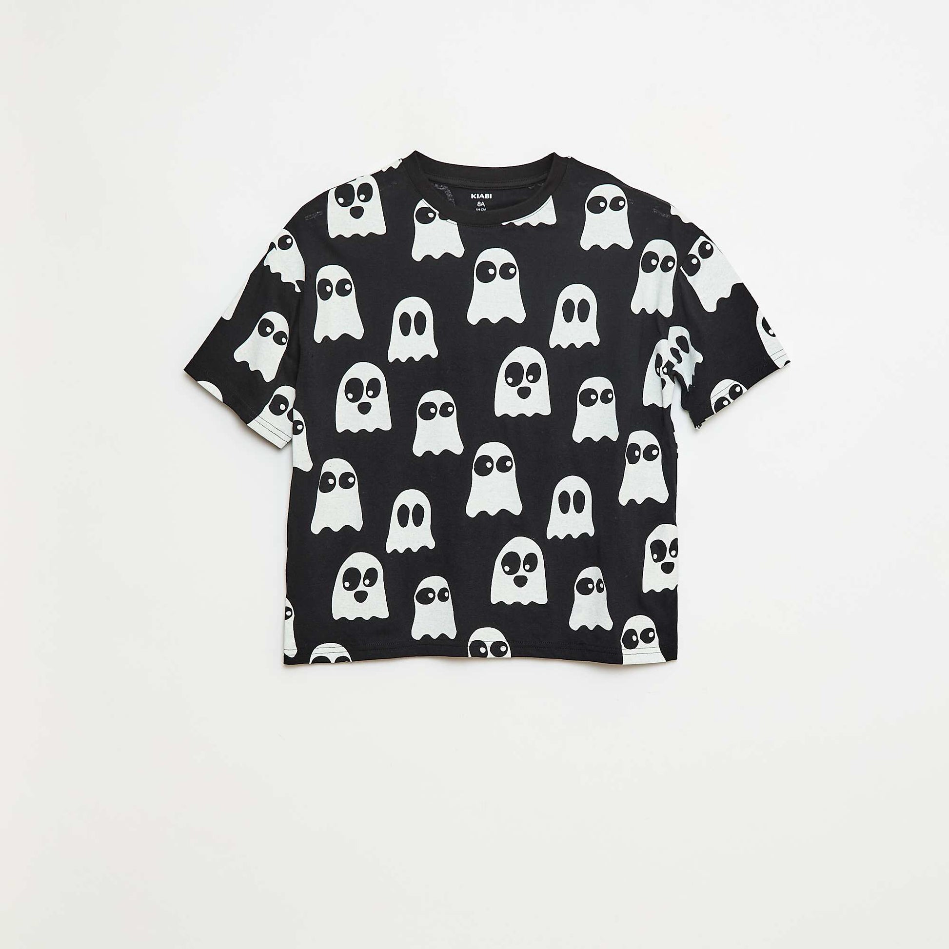 Tee-shirt imprimé 'Halloween' NOIR