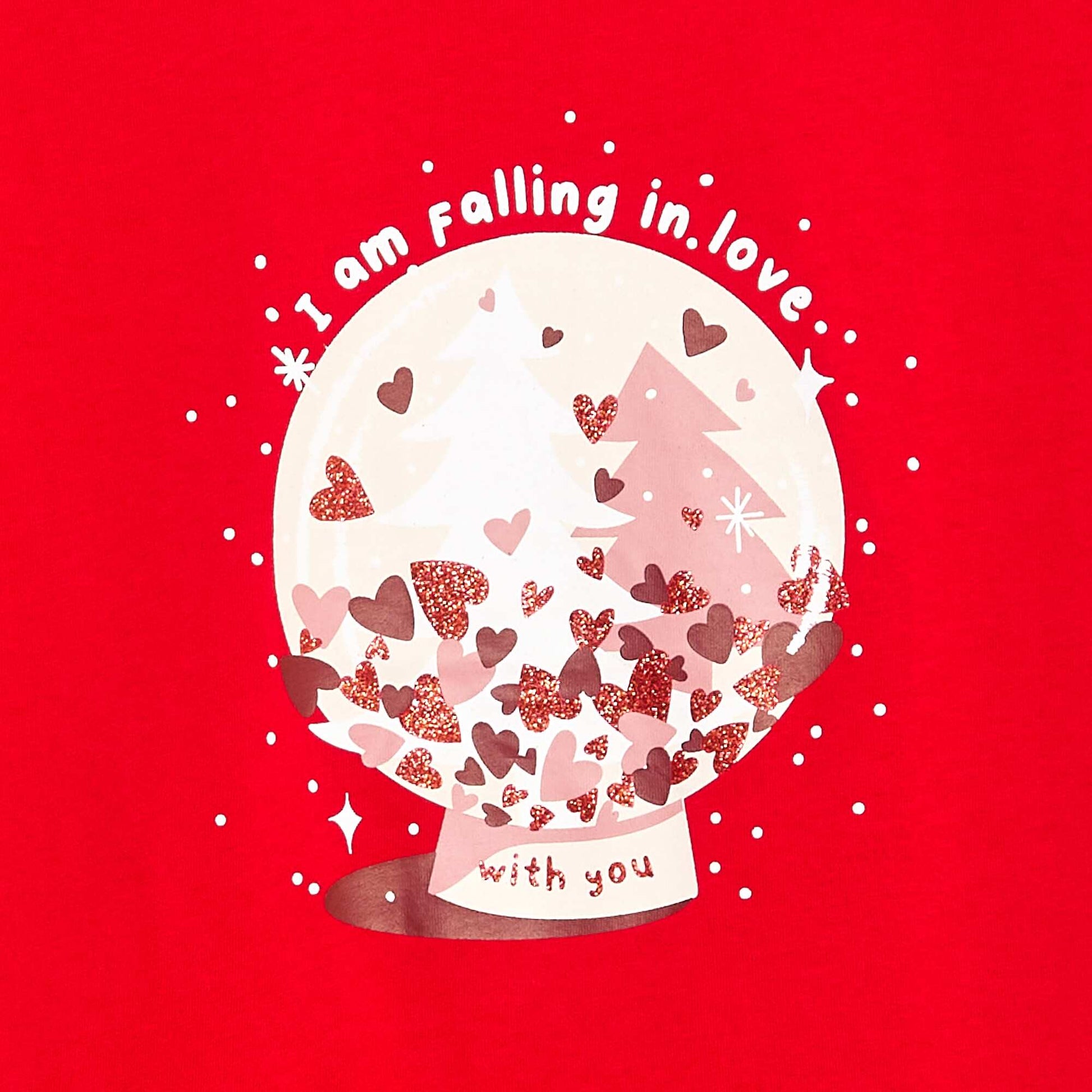 T-shirt imprimé 'Noël' en coton ROUGE