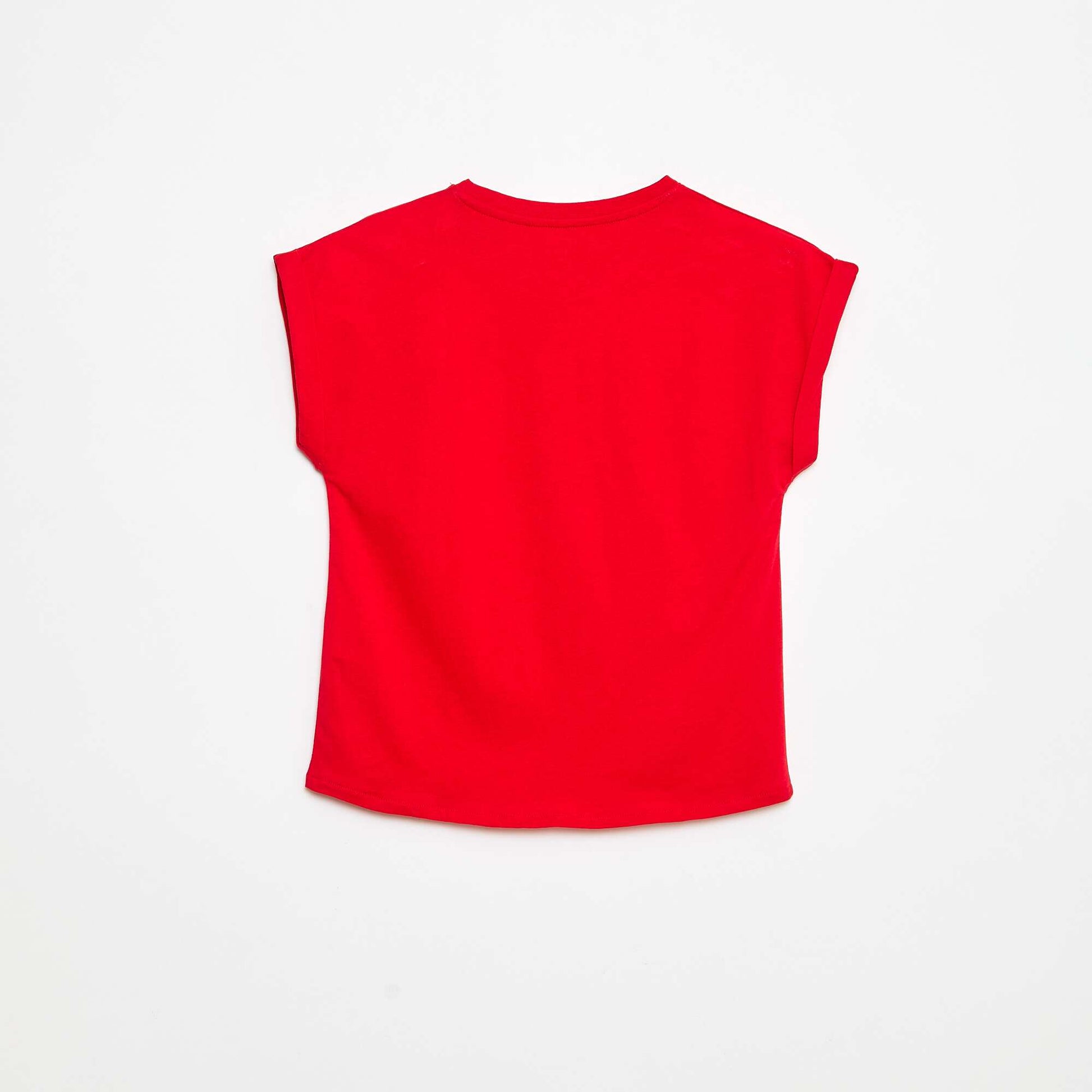 T-shirt imprimé 'Noël' en coton ROUGE