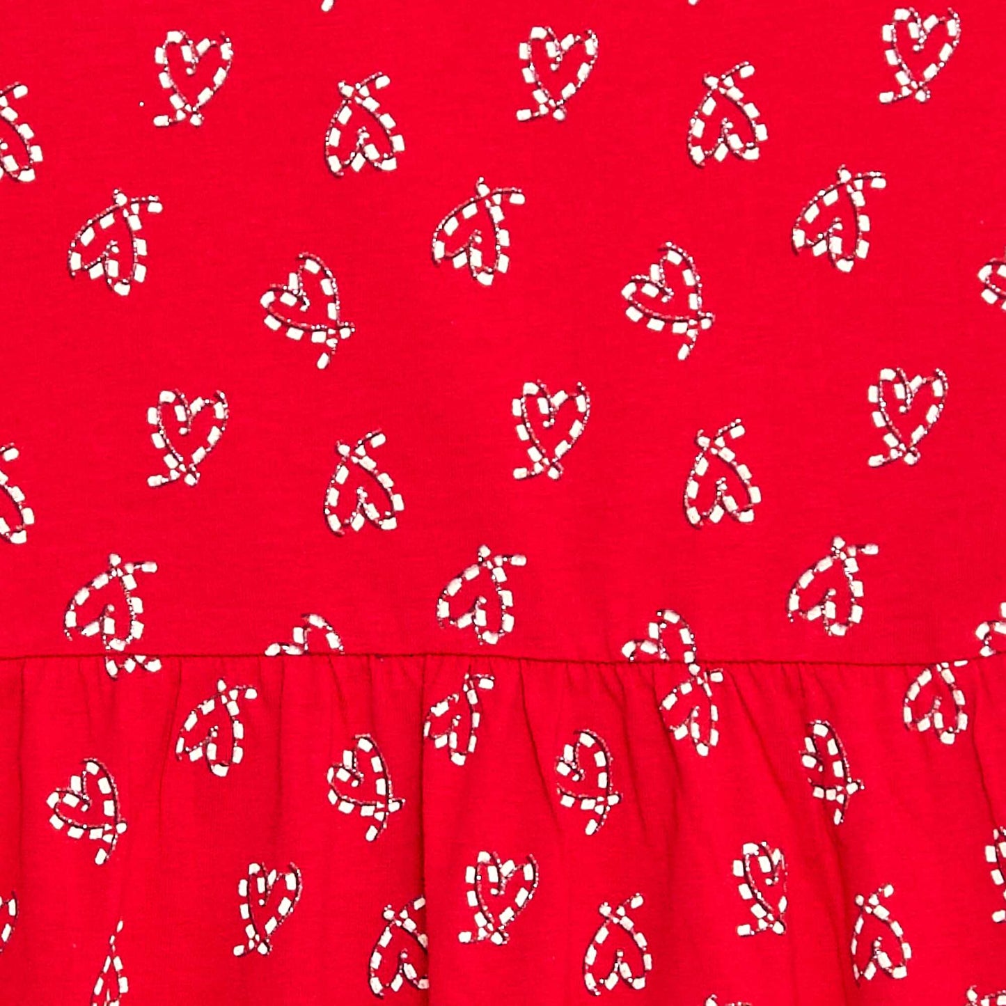 Robe sans manches imprimé all-over 'Noël' en coton ROUGE