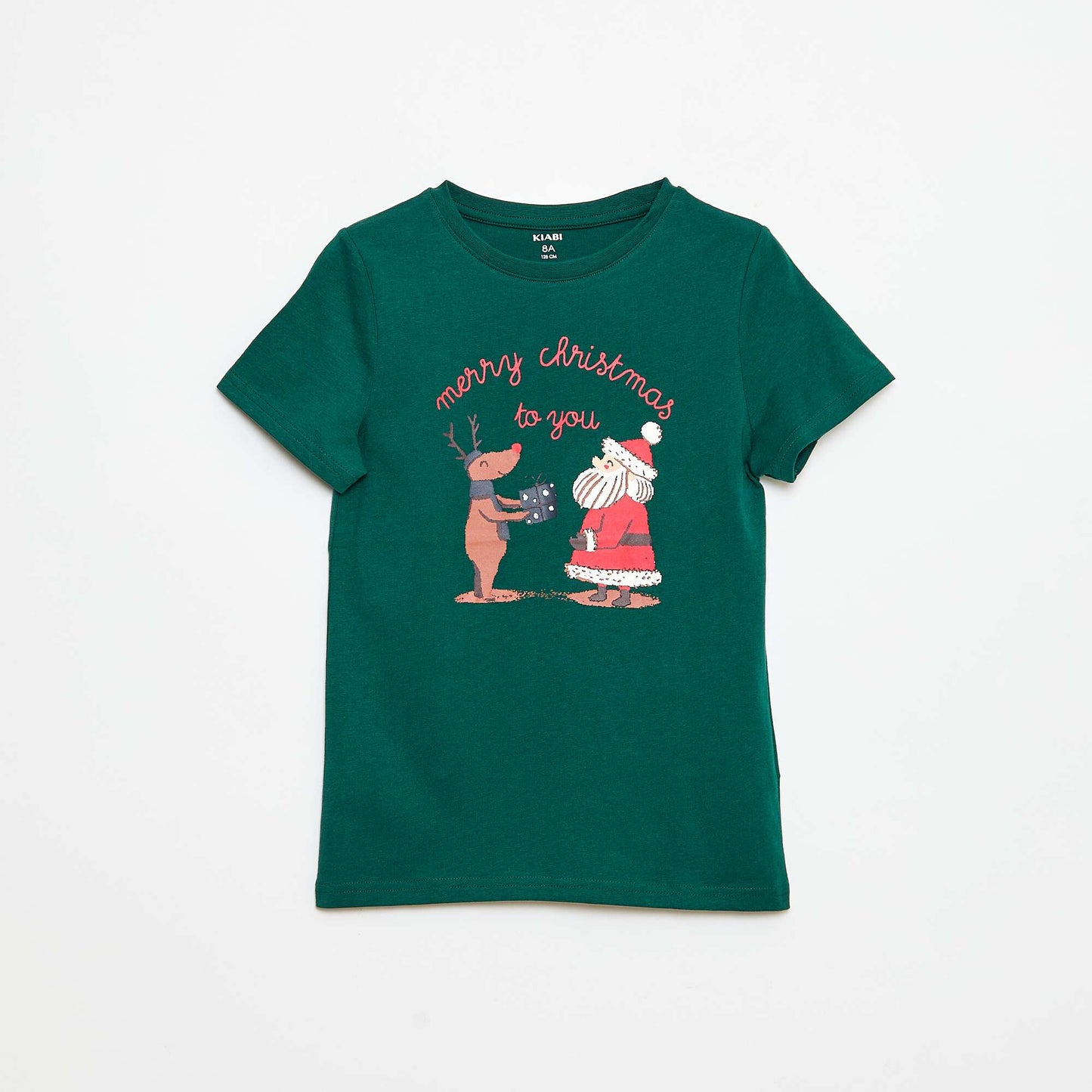 T-shirt imprimé 'Noël' en coton VERT