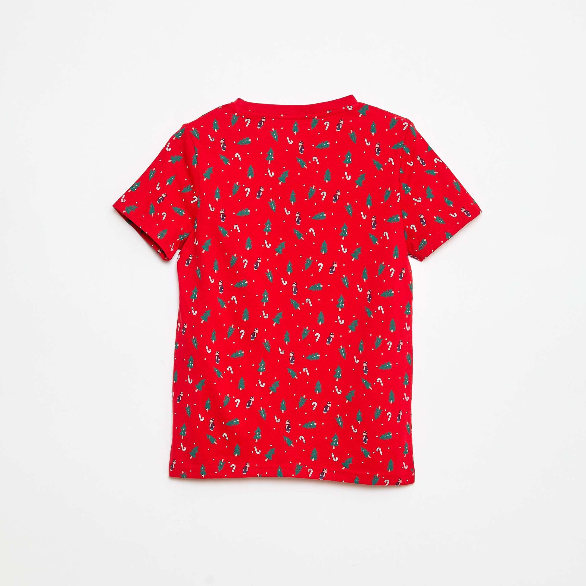 T-shirt imprimé 'Noël' en coton ROUGE