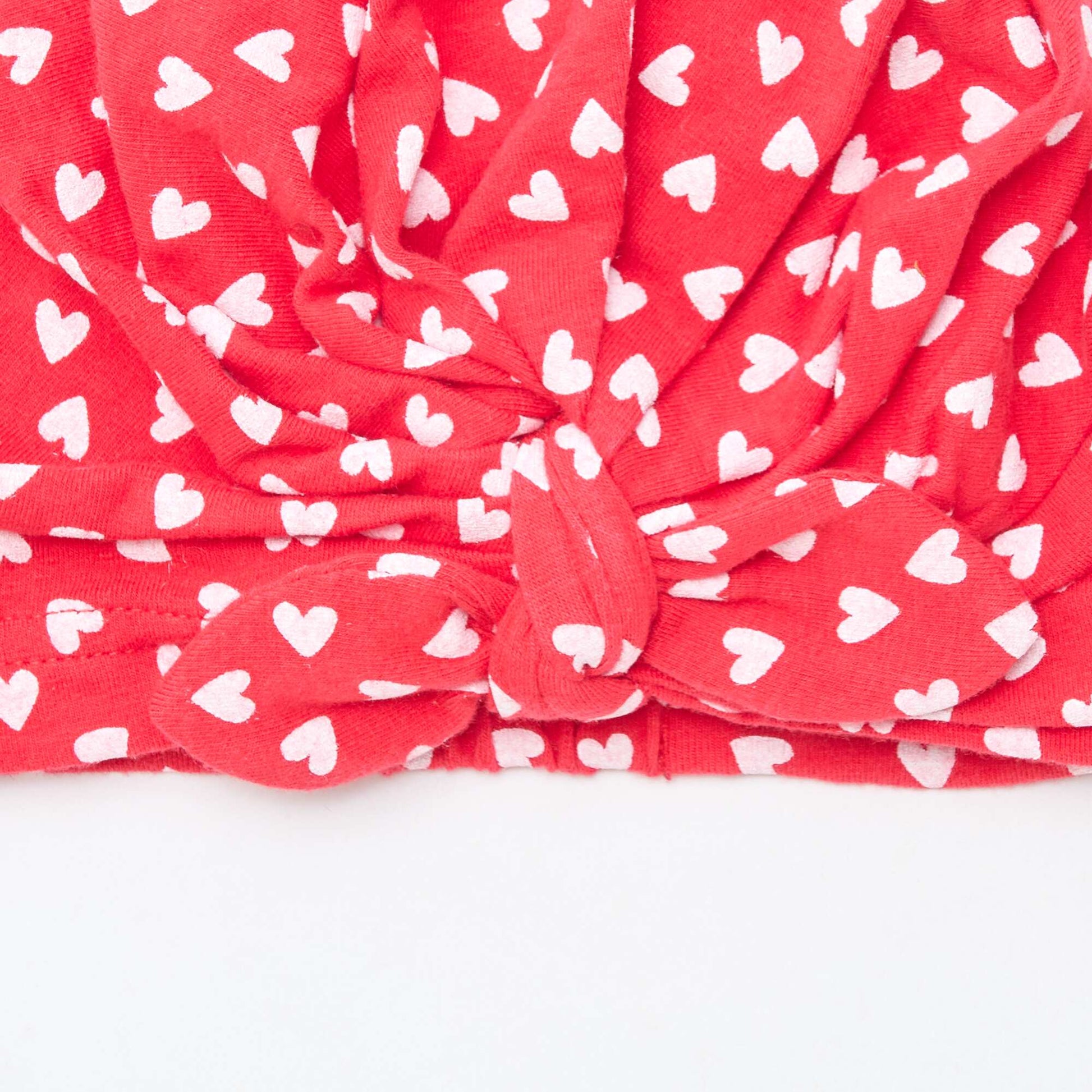 Bonnet turban imprimé ROUGE