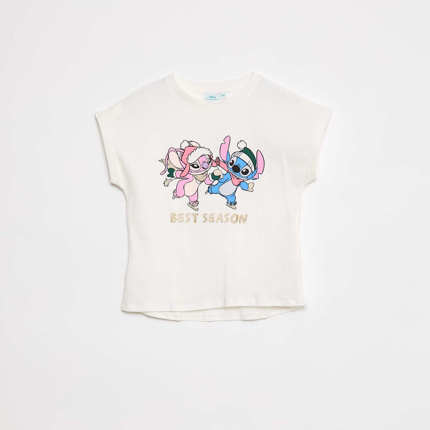 T-shirt imprimé 'Stitch' BLANC