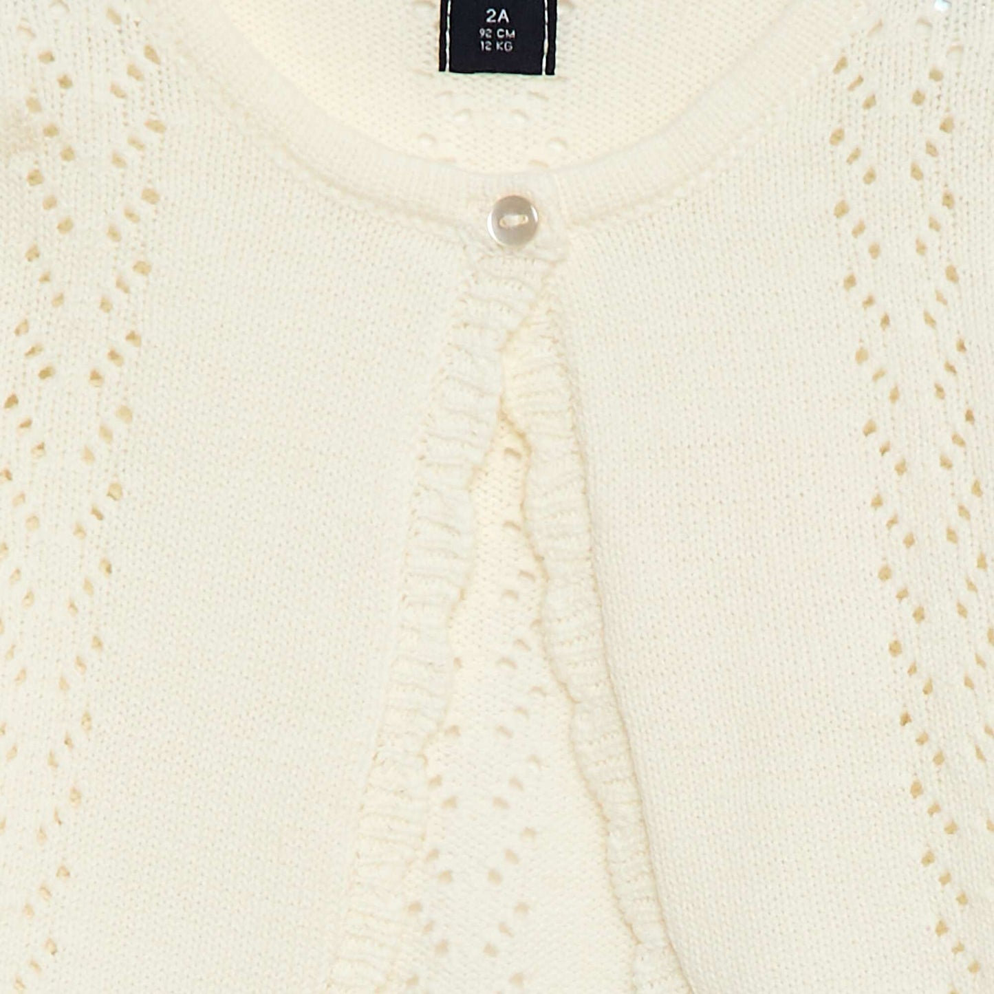 Boléro en maille ajourée BLANC