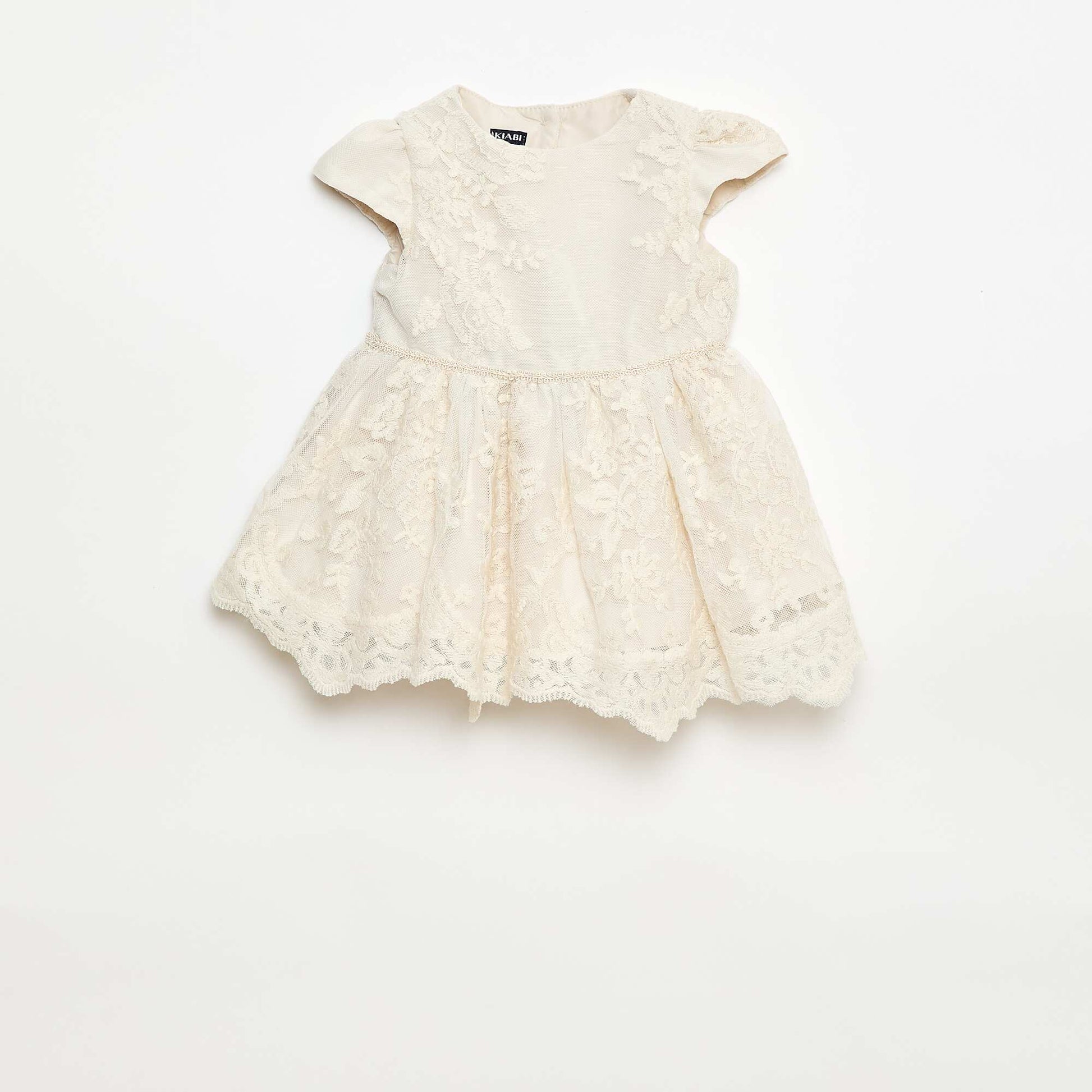 Robe de cérémonie en tulle brodé BLANC