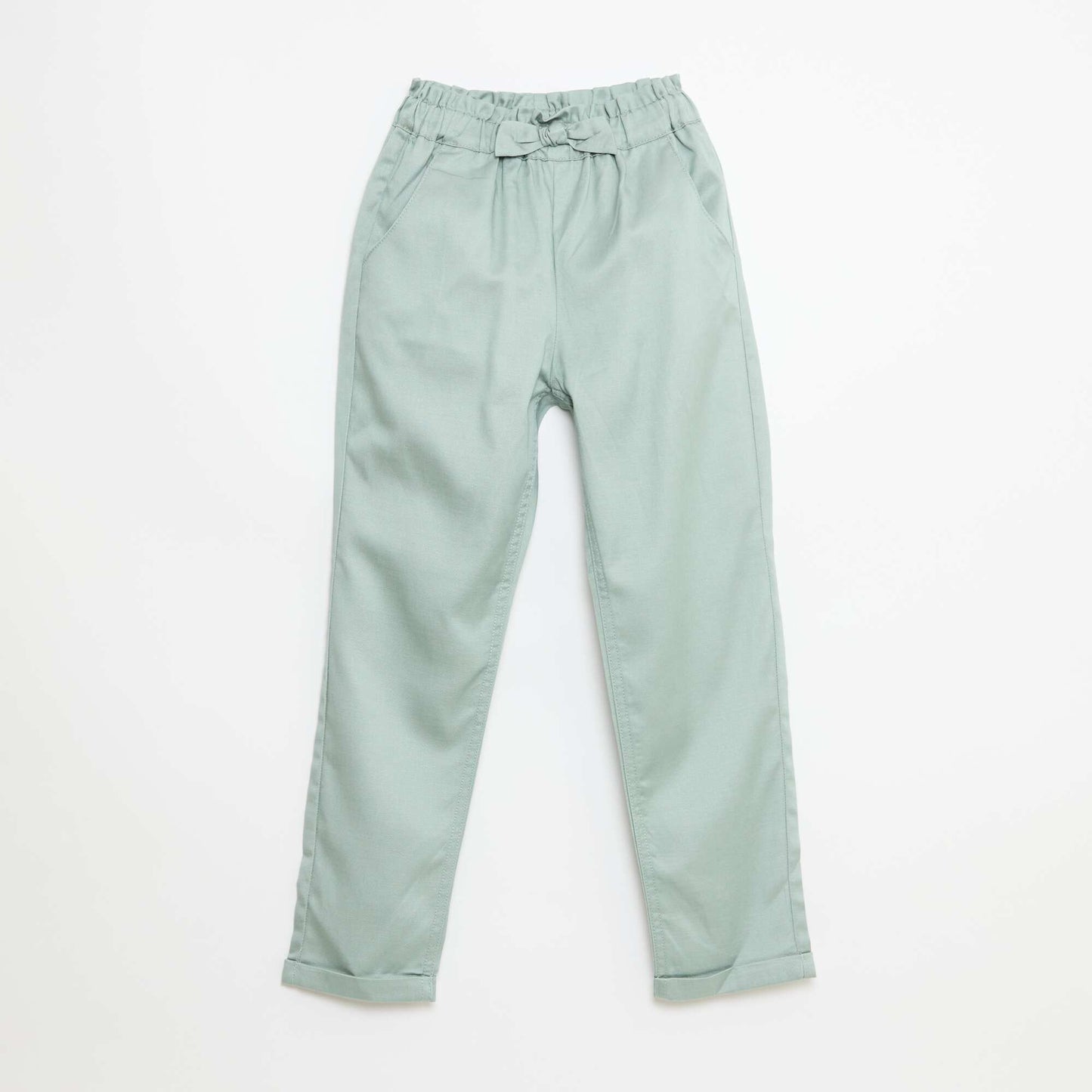 Pantalon en tencel avec nœud uni VERT