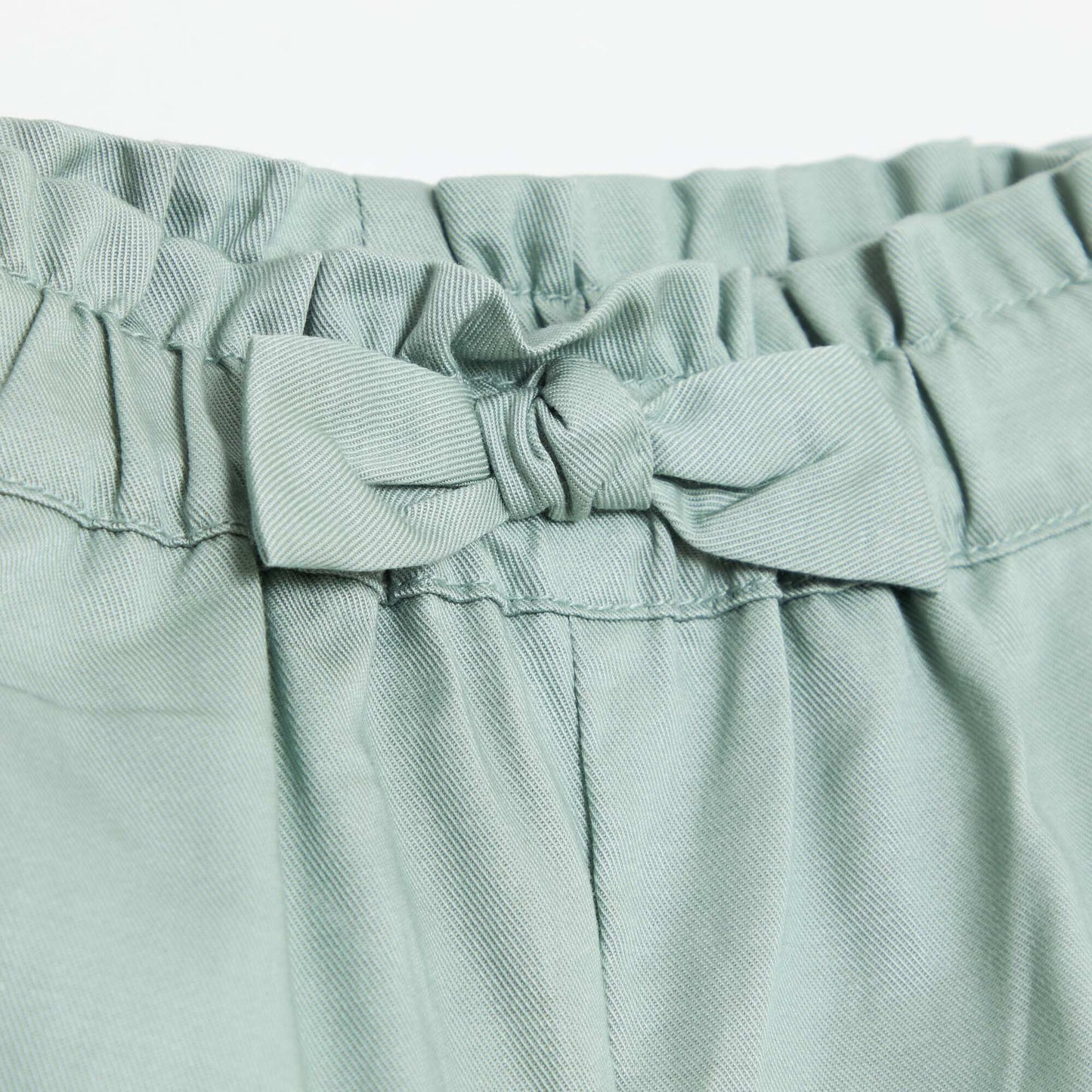 Pantalon en tencel avec nœud uni VERT