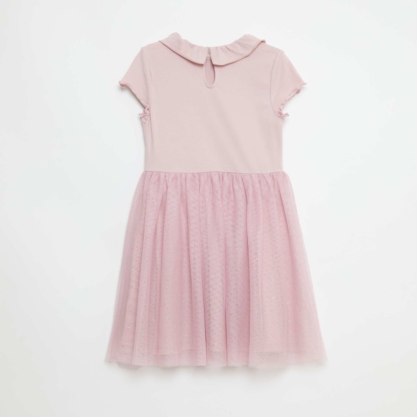 Robe col volanté en jersey coton VIOLET