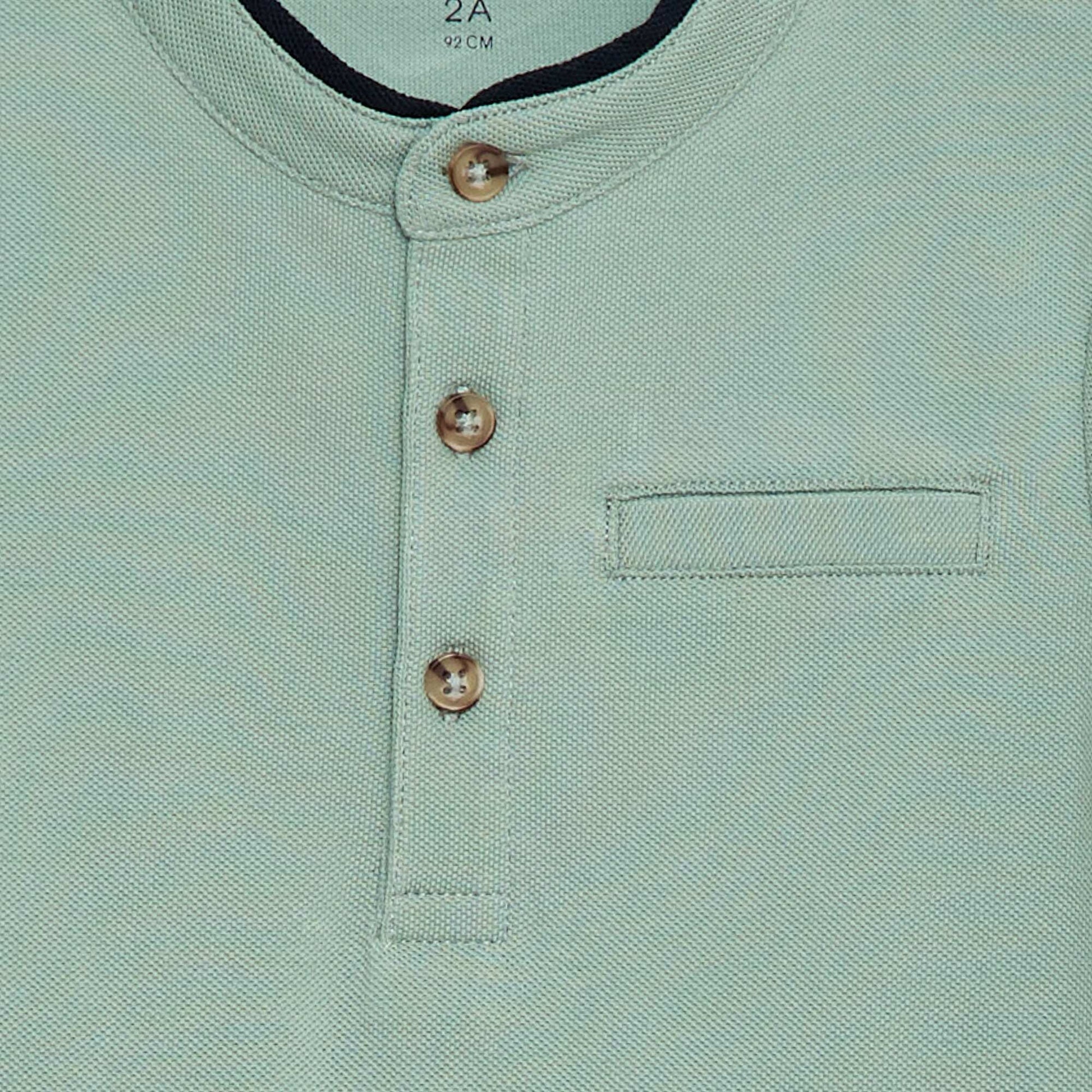 Tee-shirt en maille piqué de coton VERT