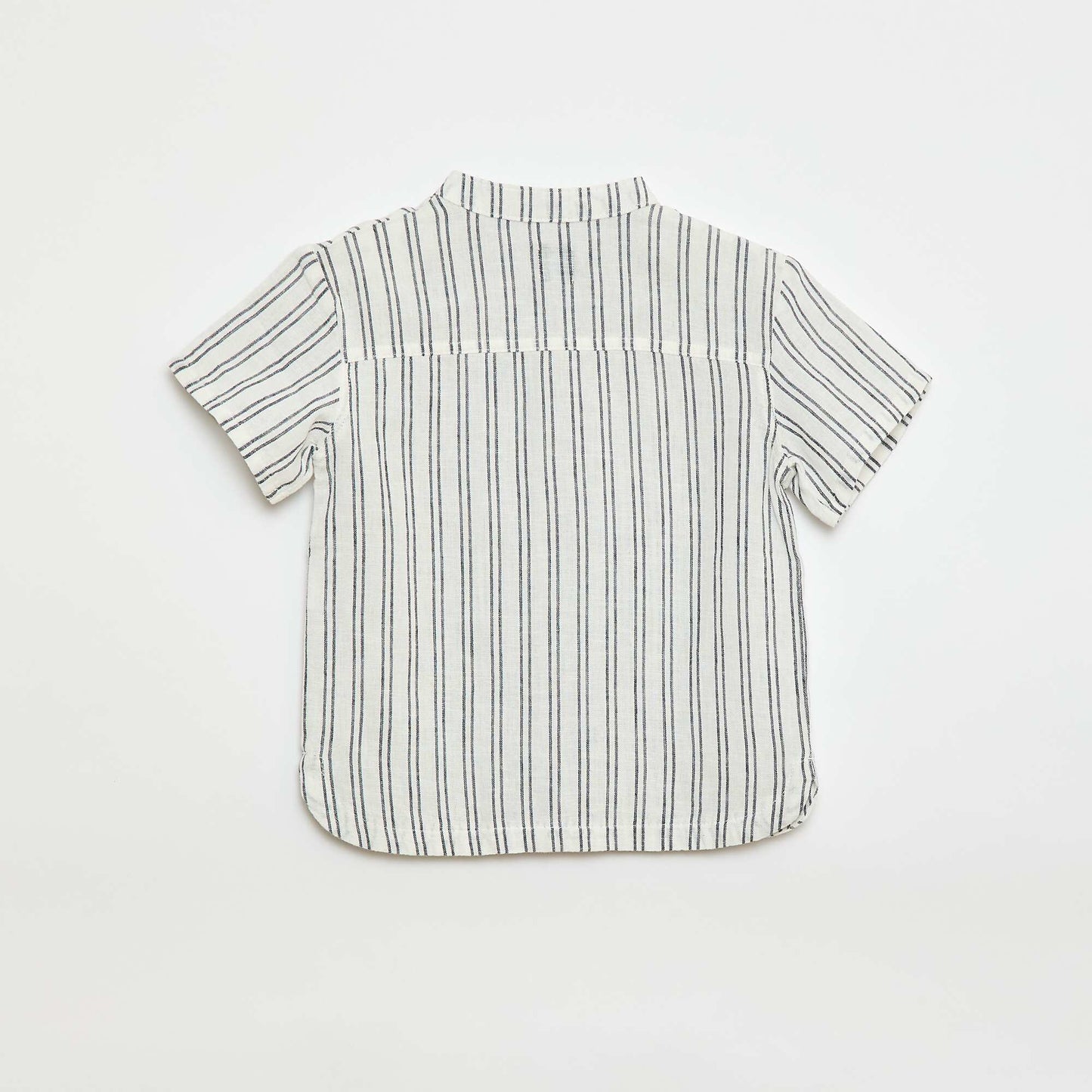 Chemise rayée en lin mélangé BEIGE