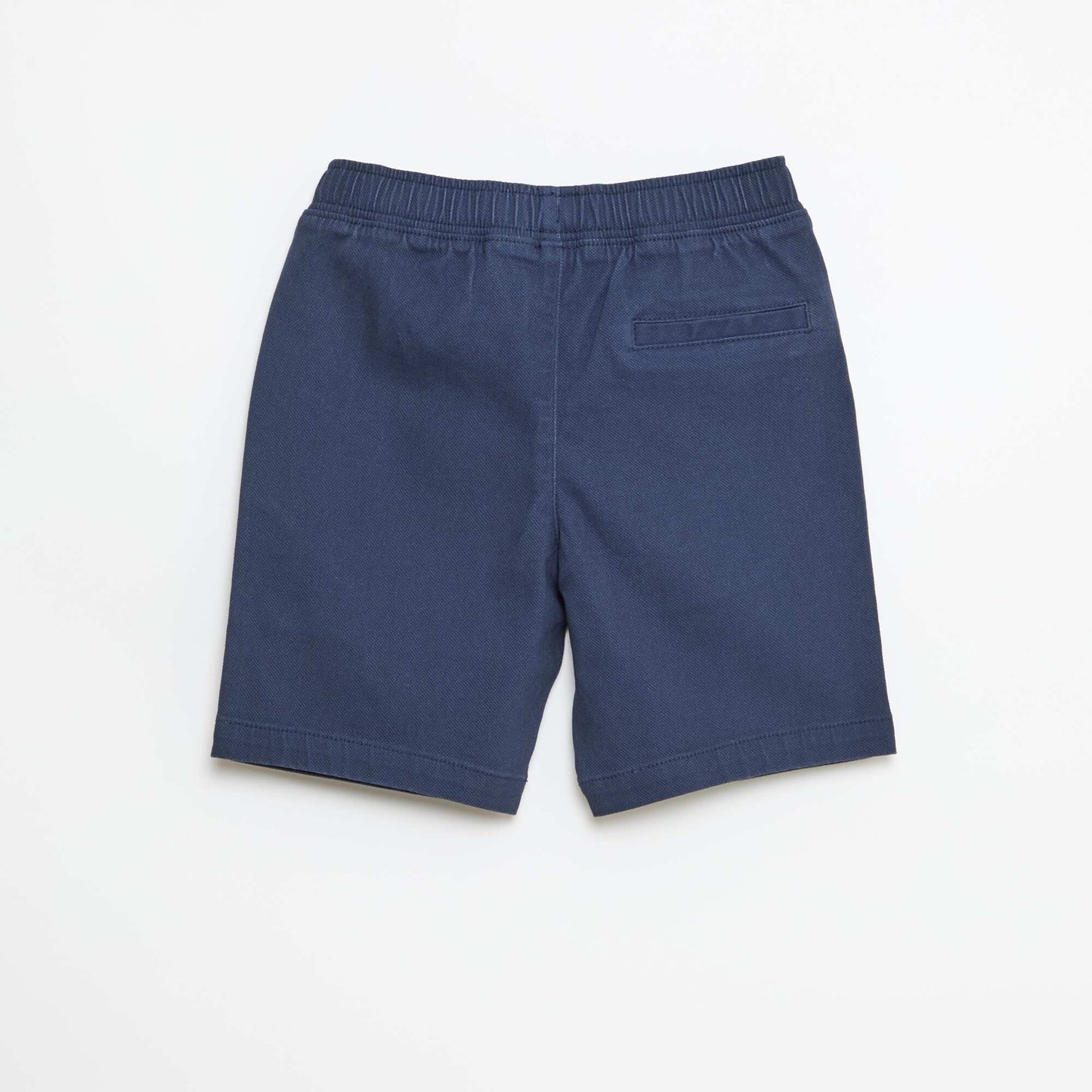 Bermuda denim en coton uni BLEU