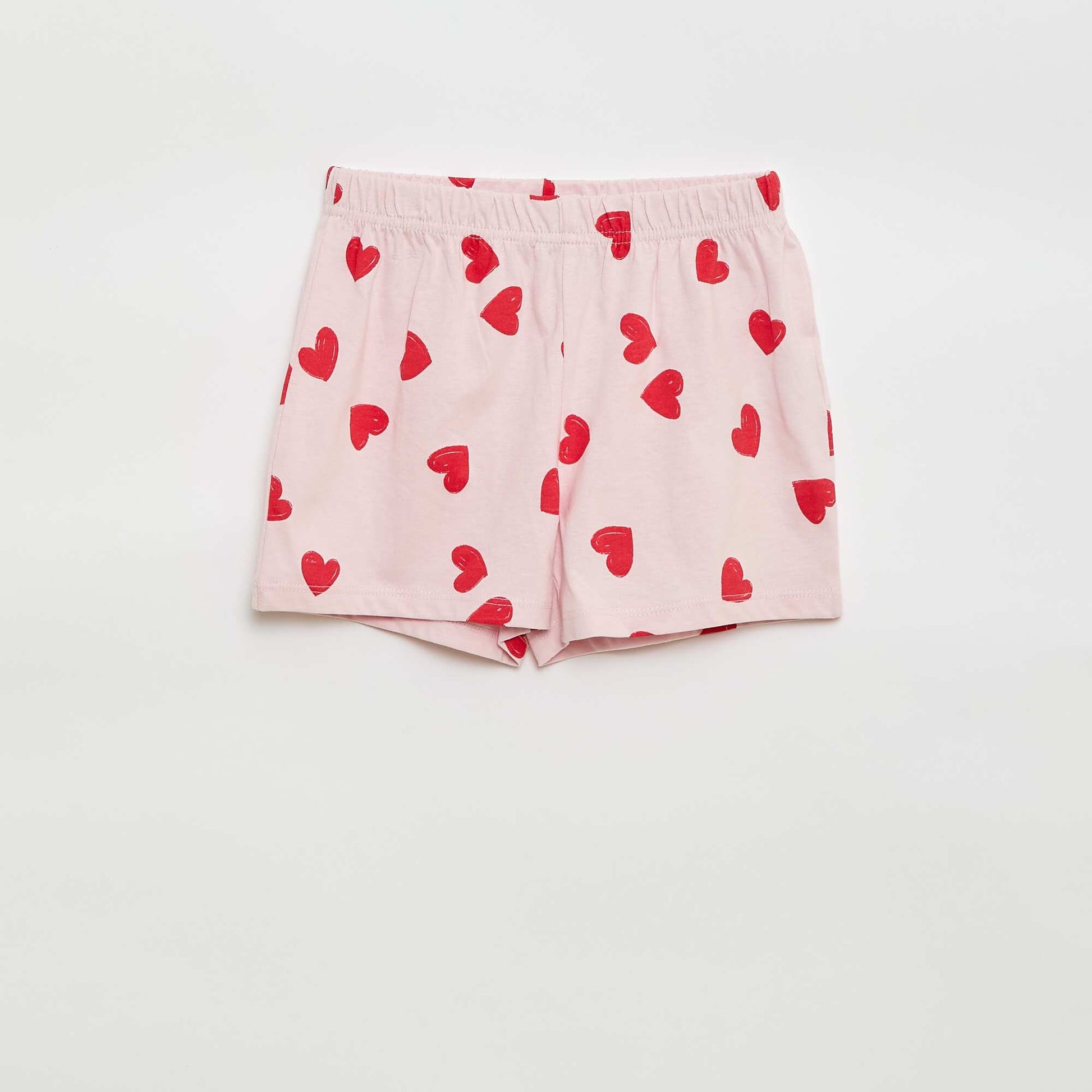 Ensemble pyjama court t-shirt + short - 2 pièces ROSE