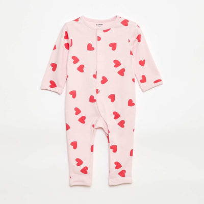 Pyjama dors bien léger avec ouverture pressionnée ROSE