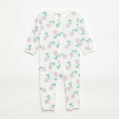 Pyjama dors bien léger avec ouverture pressionnée BEIGE