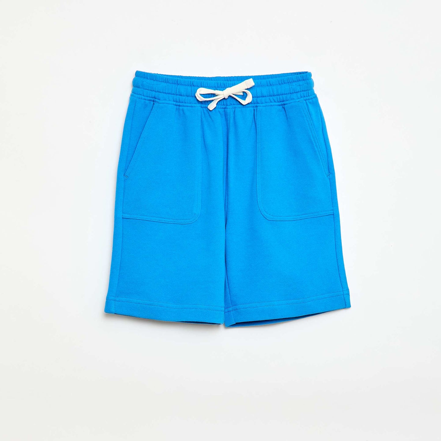 Short en molleton léger uni BLEU