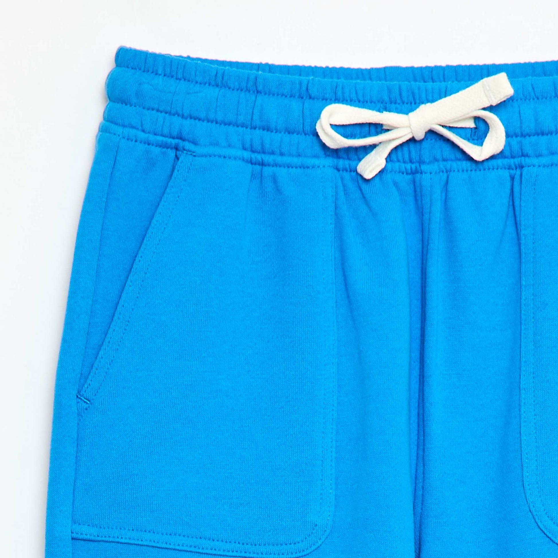 Short en molleton léger uni BLEU