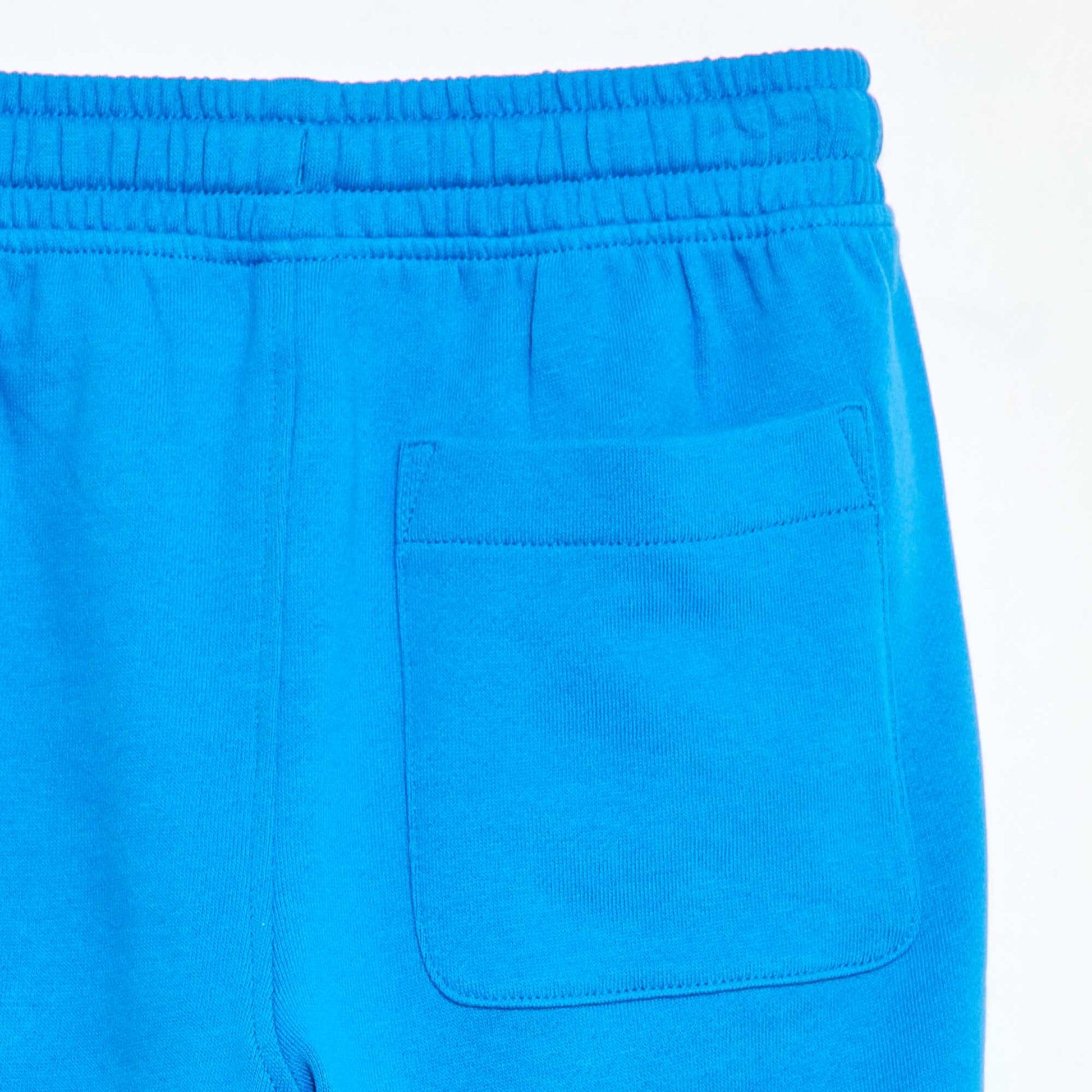 Short en molleton léger uni BLEU