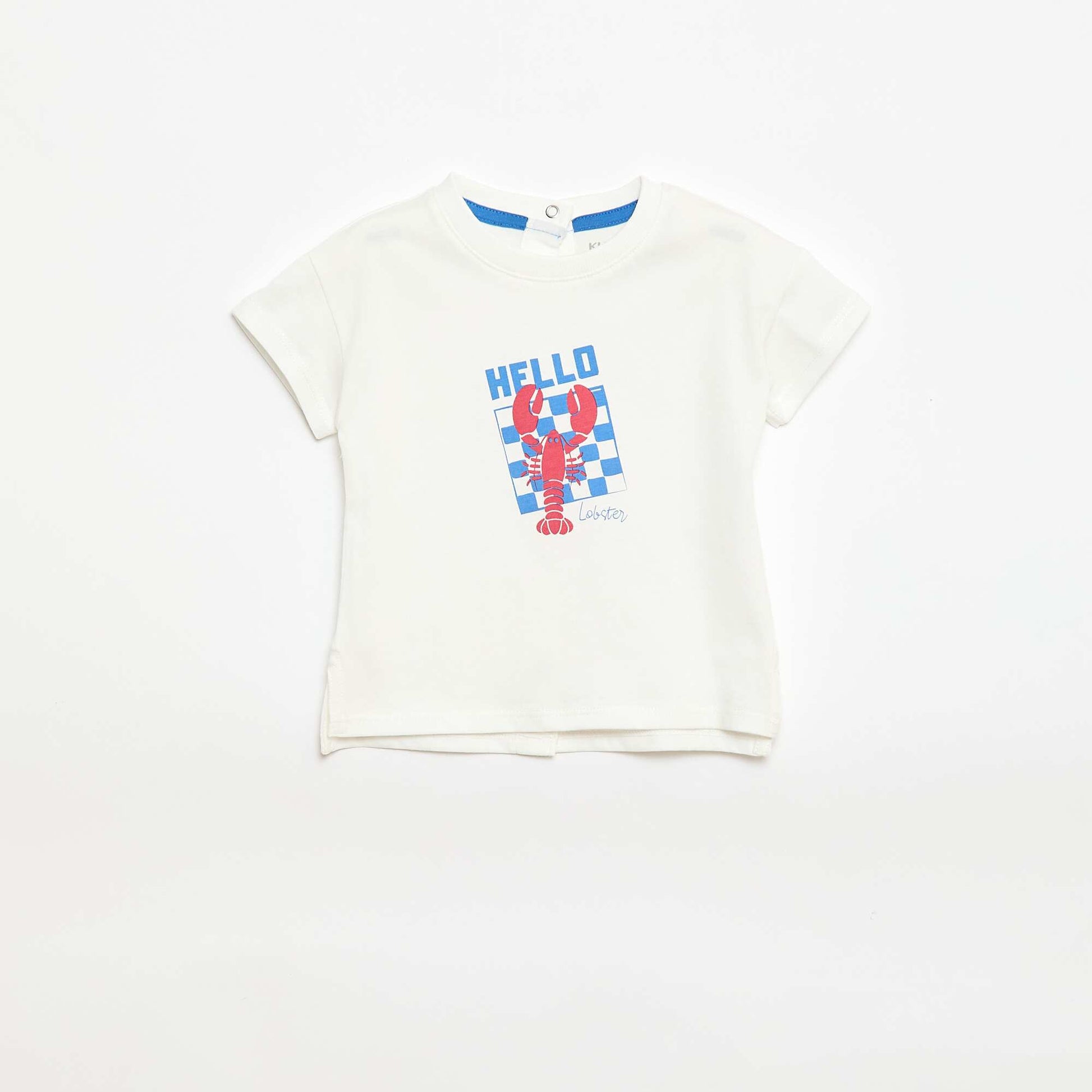 T-shirt imprimé fantaisie BLANC