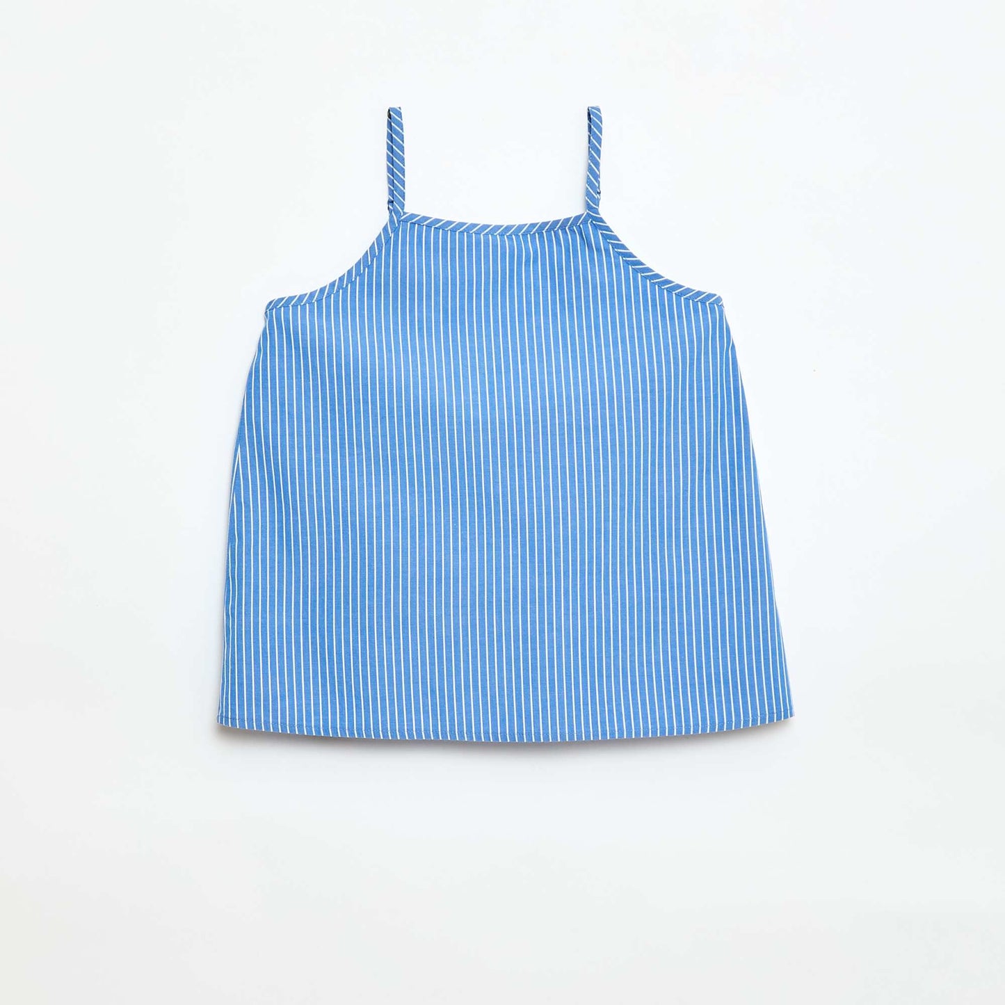 Top en popeline rayé BLEU
