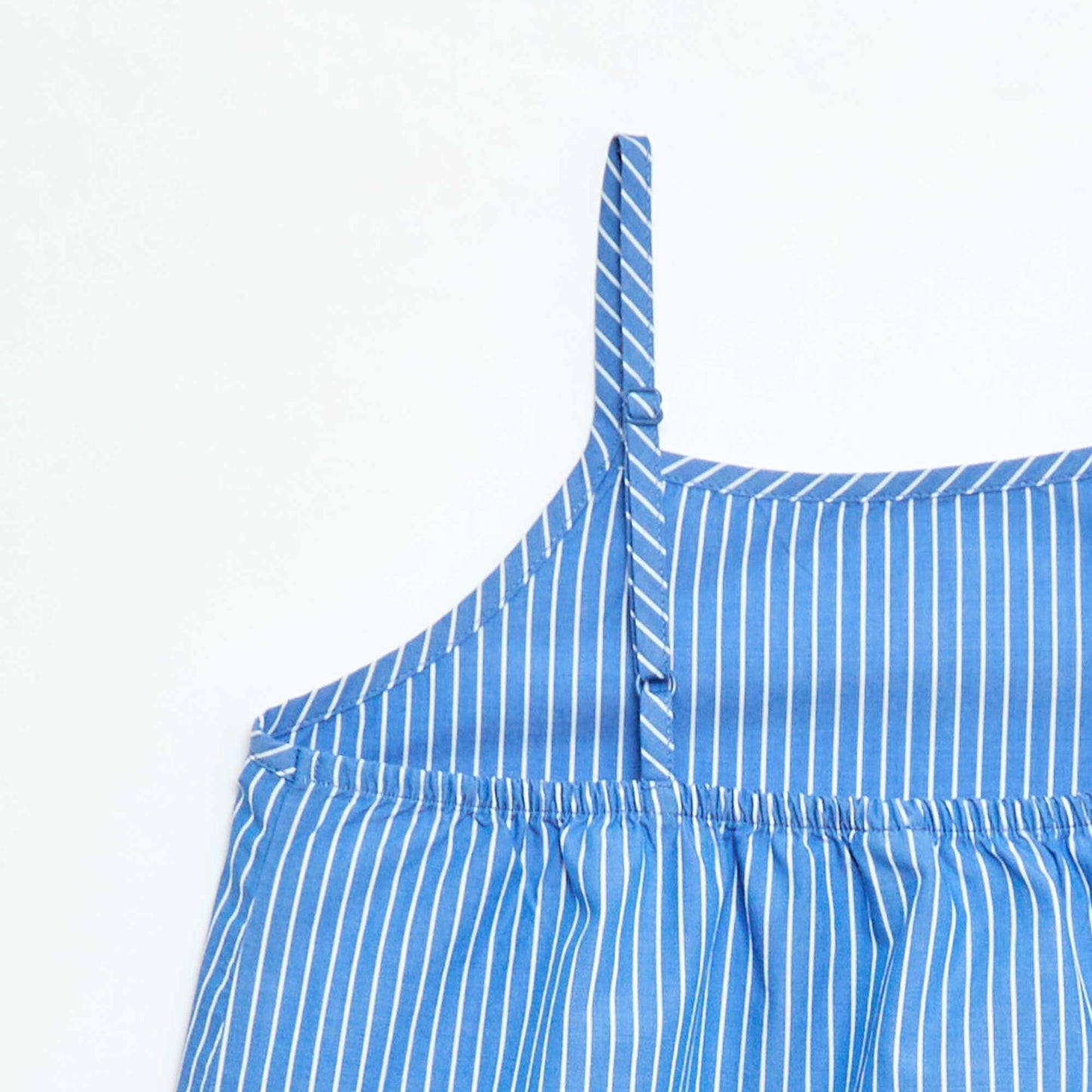 Top en popeline rayé BLEU